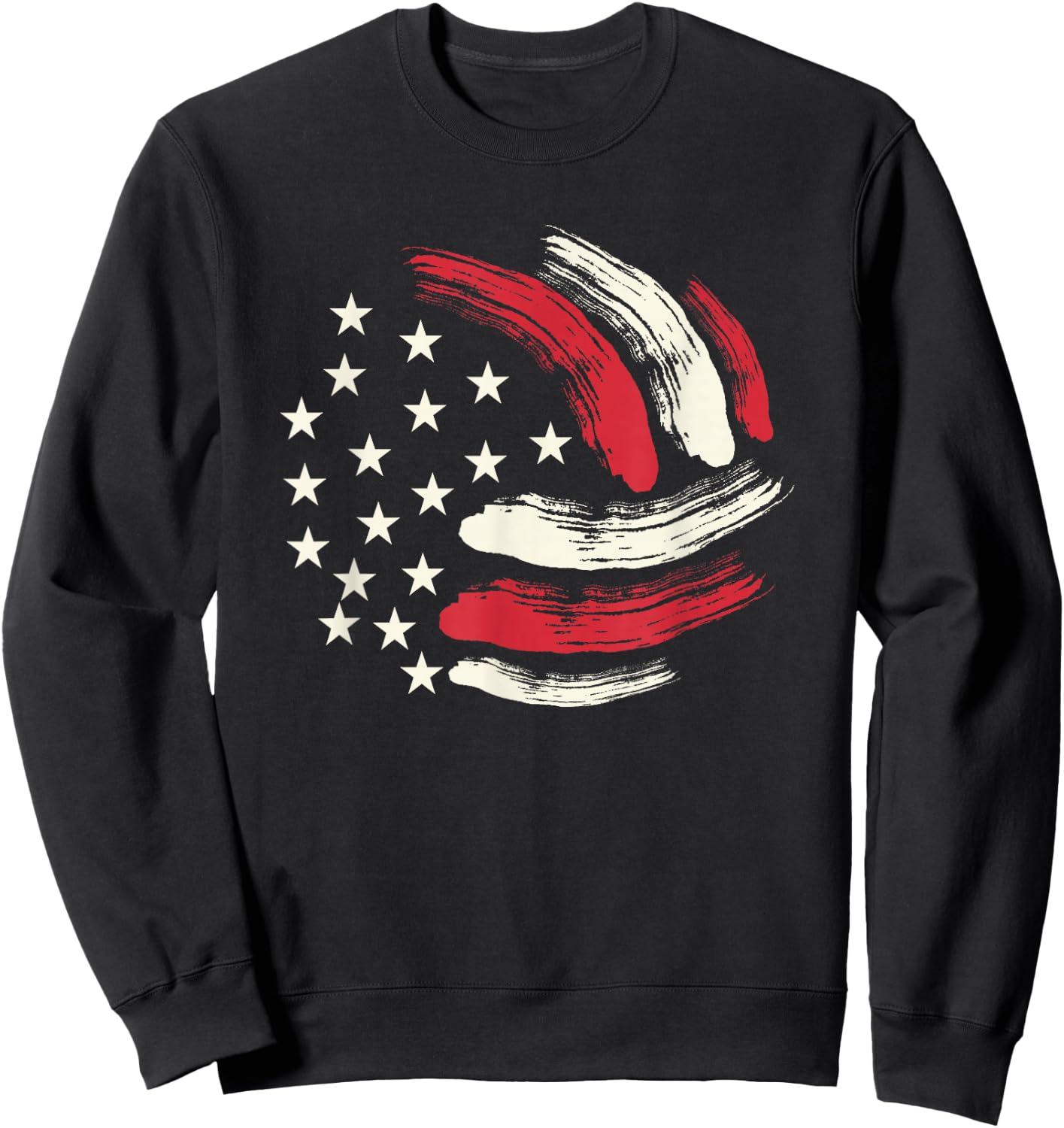 Patriotic Volleyball Gift Volleyball Team American Flag Sweatshirt - Sweatshirt | Black