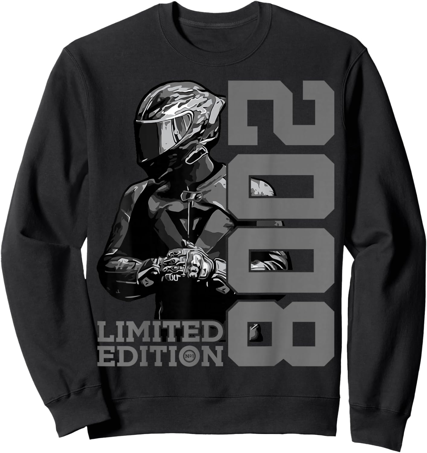 LIMITED EDITION 2008 BIKER MOTORCYCLE 17TH BIRTHDAY , black, S Sweatshirt - Sweatshirt | Black