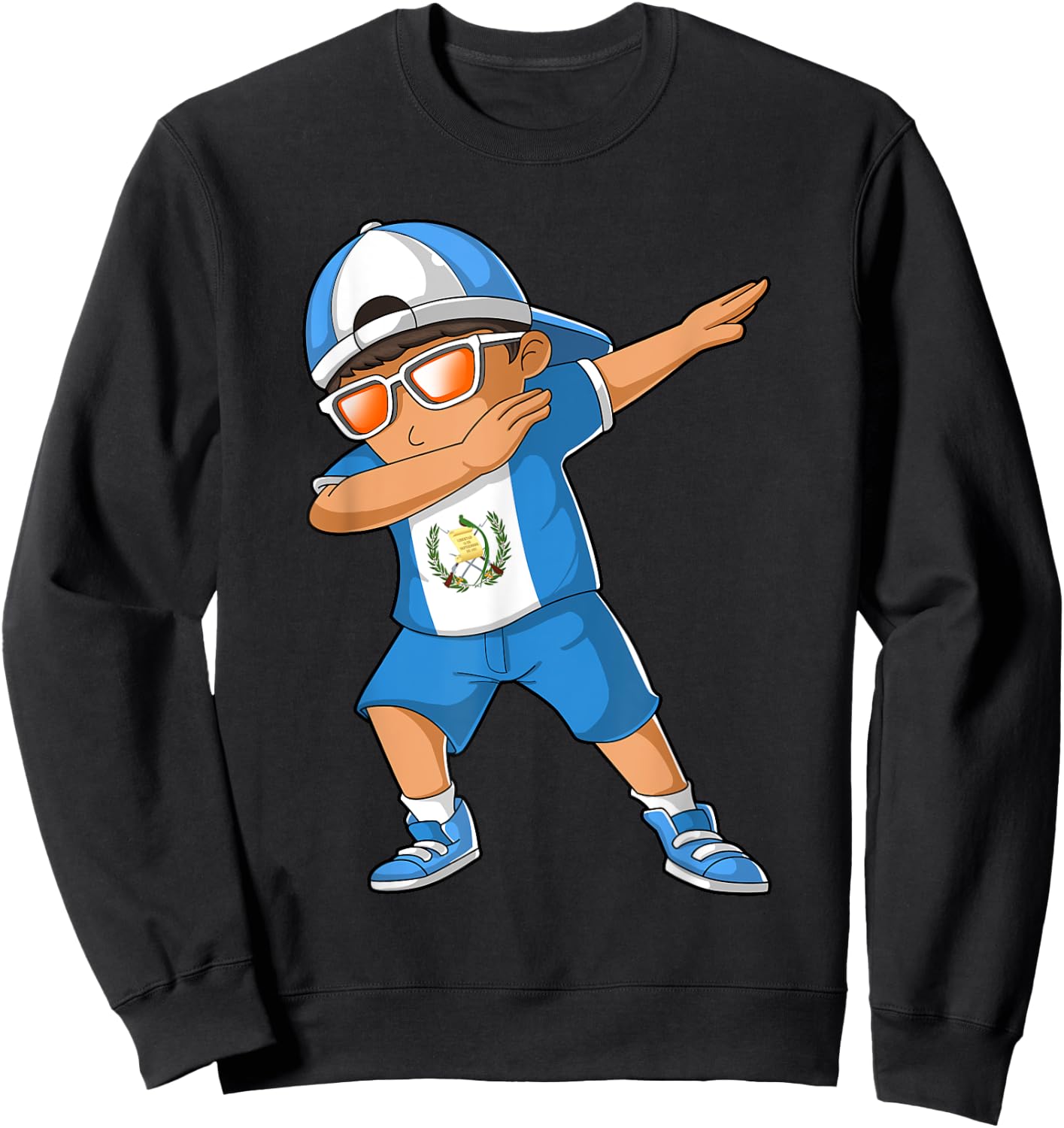 Guatemalan Boy Guatemala Kid Patriotism Roots Heritage Small Sweatshirt - Sweatshirt | Black