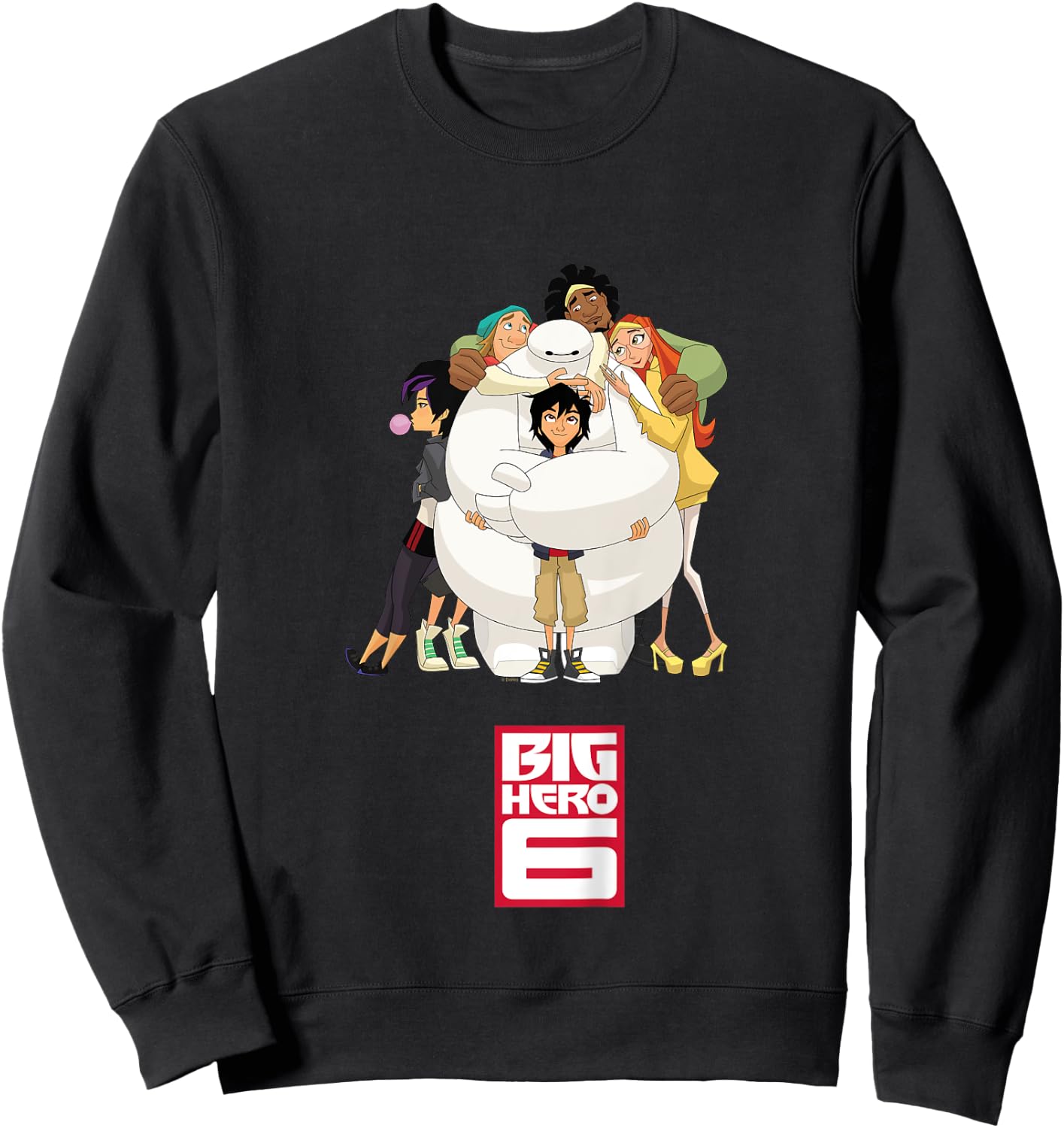 Kids Big Hero 6 Baymax Hug , Black, 2 Sweatshirt - Sweatshirt | Black