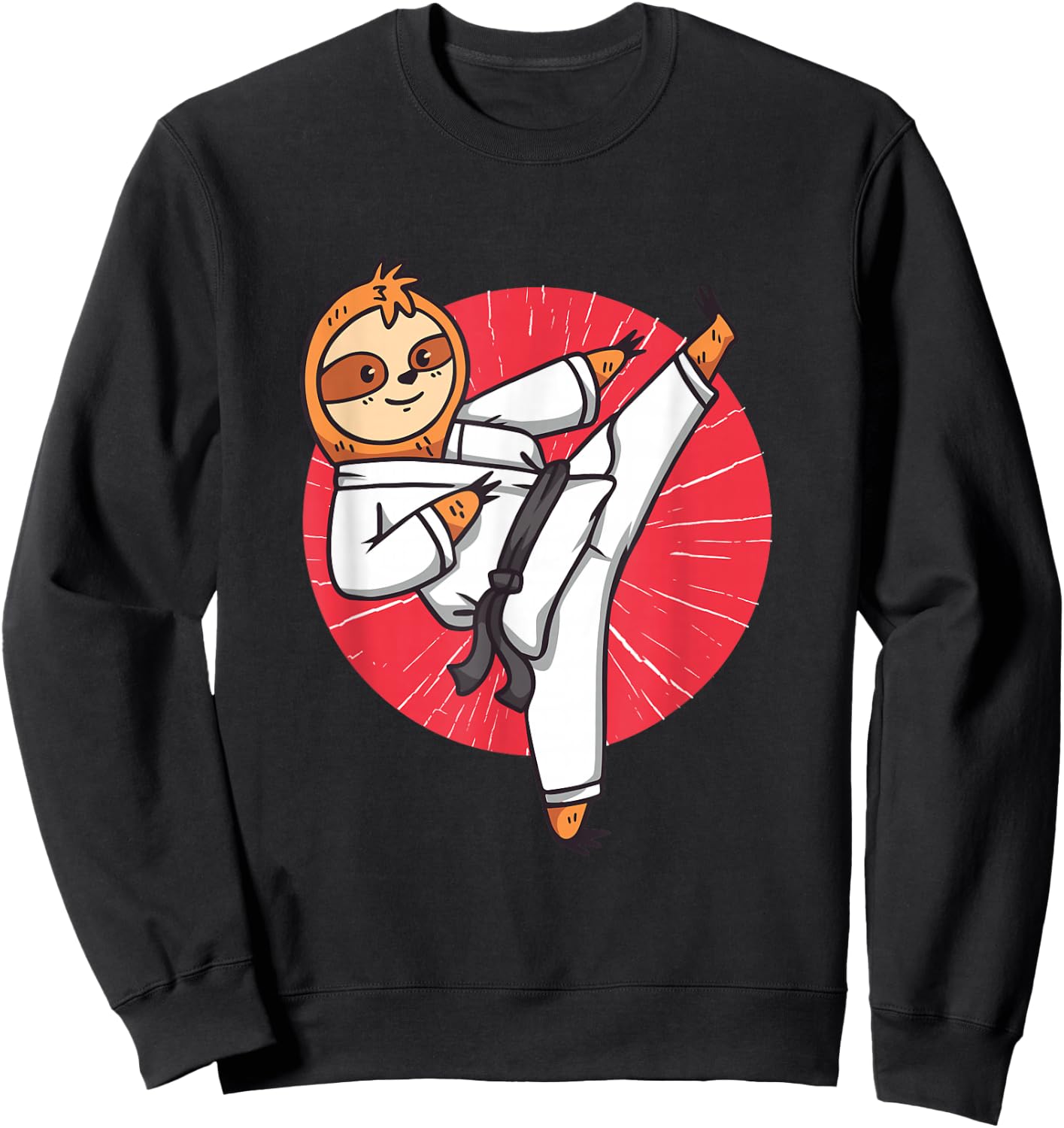 Cute Karate Sloth Sweatshirt - Sweatshirt | Black
