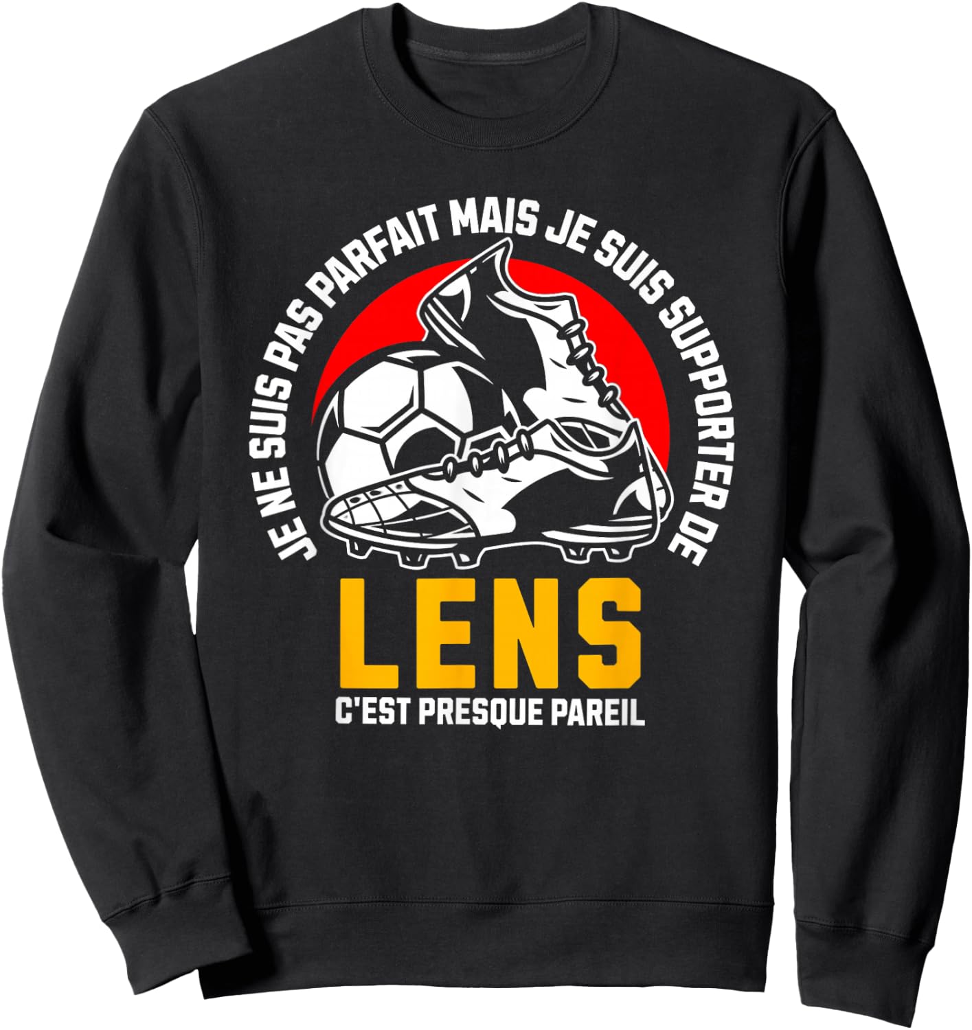 Supporter LENS FOOT - FOOTBALL - LENS HUMOUR , Black, S Sweatshirt - Sweatshirt | Black