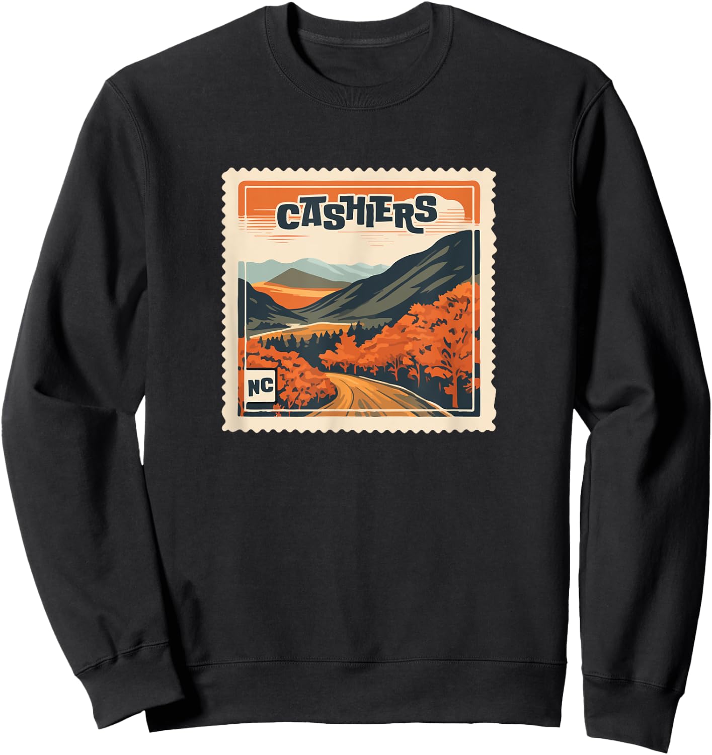Cashiers NC Mountain Cashiers NC Travel Hiking Vacation Sweatshirt - Sweatshirt | Black