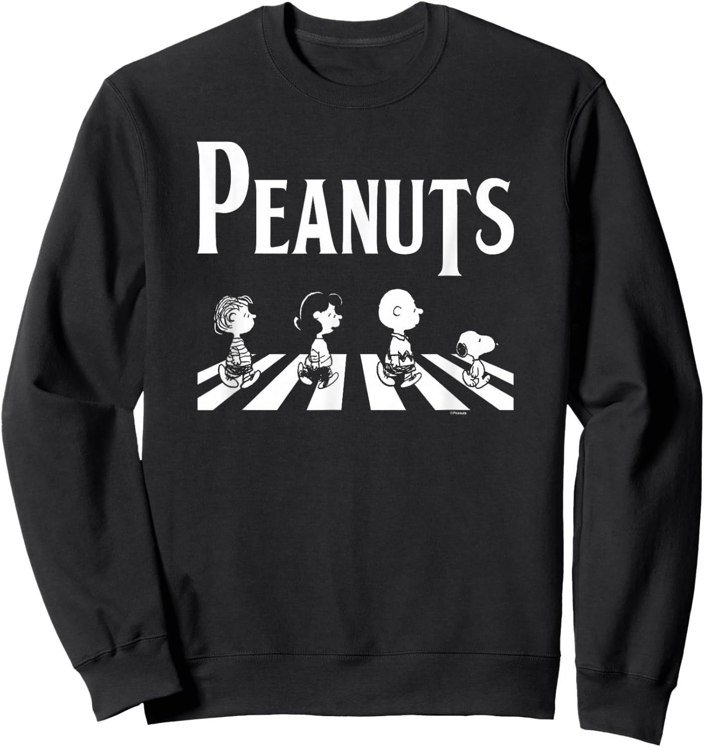 Peanuts - Crossing Road , black Sweatshirt - Sweatshirt | Black