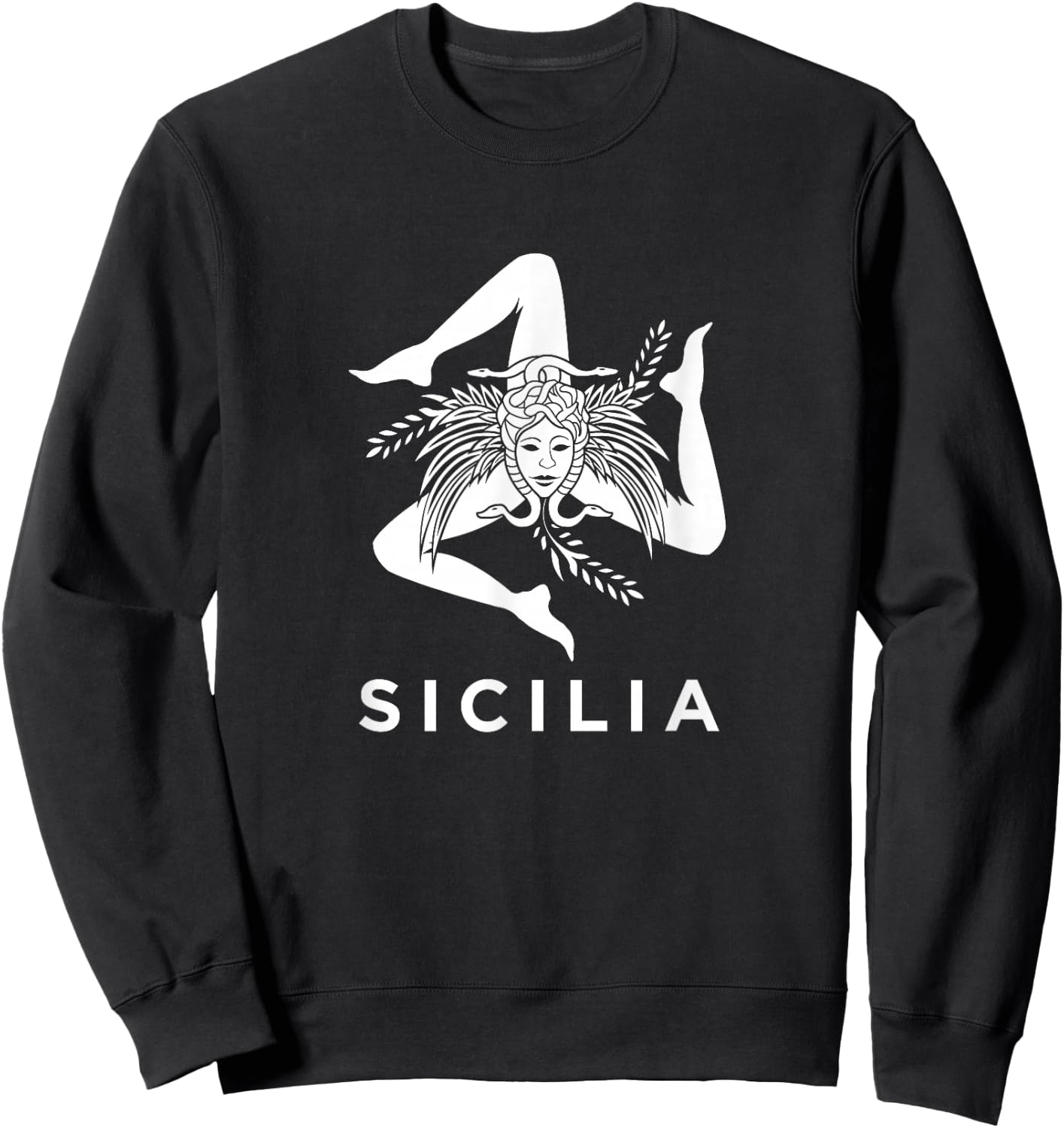 Sicilian Pride - Sicilia - Sicilian Flag Trinacria Sweatshirt - Sweatshirt | Black