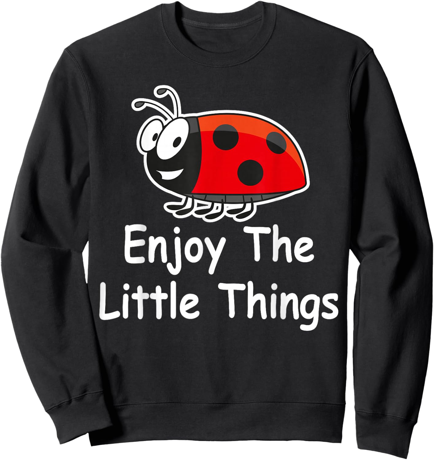 Lady Bug Entomology - Enjoy the Little Things Ladybug Lover Sweatshirt - Sweatshirt | Black