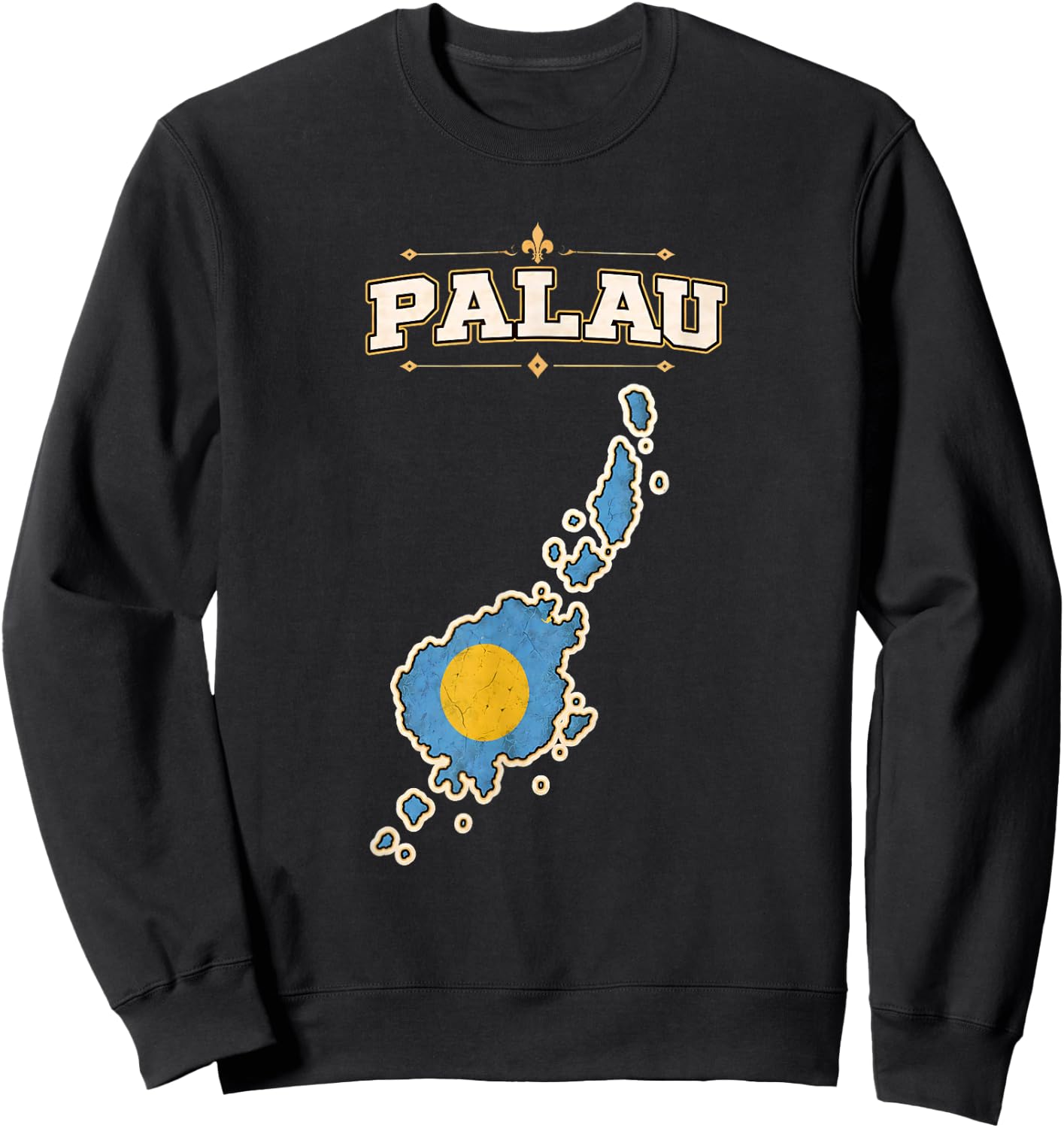 Palau Flag , Palau t Shirt, Palau Flag, Palau maps Sweatshirt - Sweatshirt | Black
