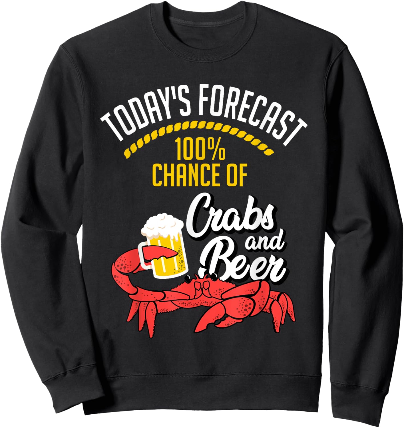 Crabs and Beer Chesapeake Blue Crab Shirt Crabbing Men Women Sweatshirt - Sweatshirt | Black