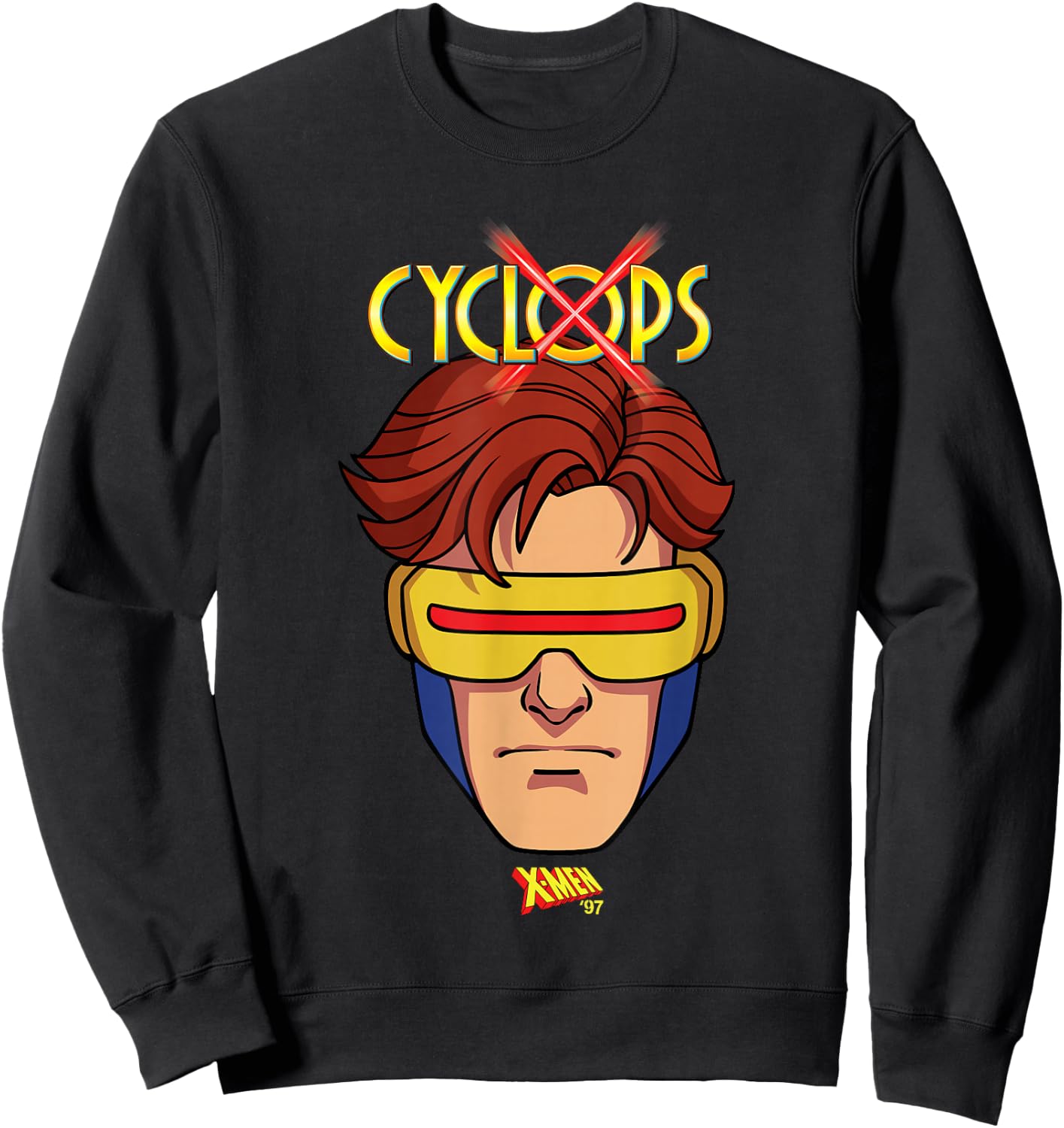 Marvel X-Men '97 Cyclops Big Face Sweatshirt - Sweatshirt | Black