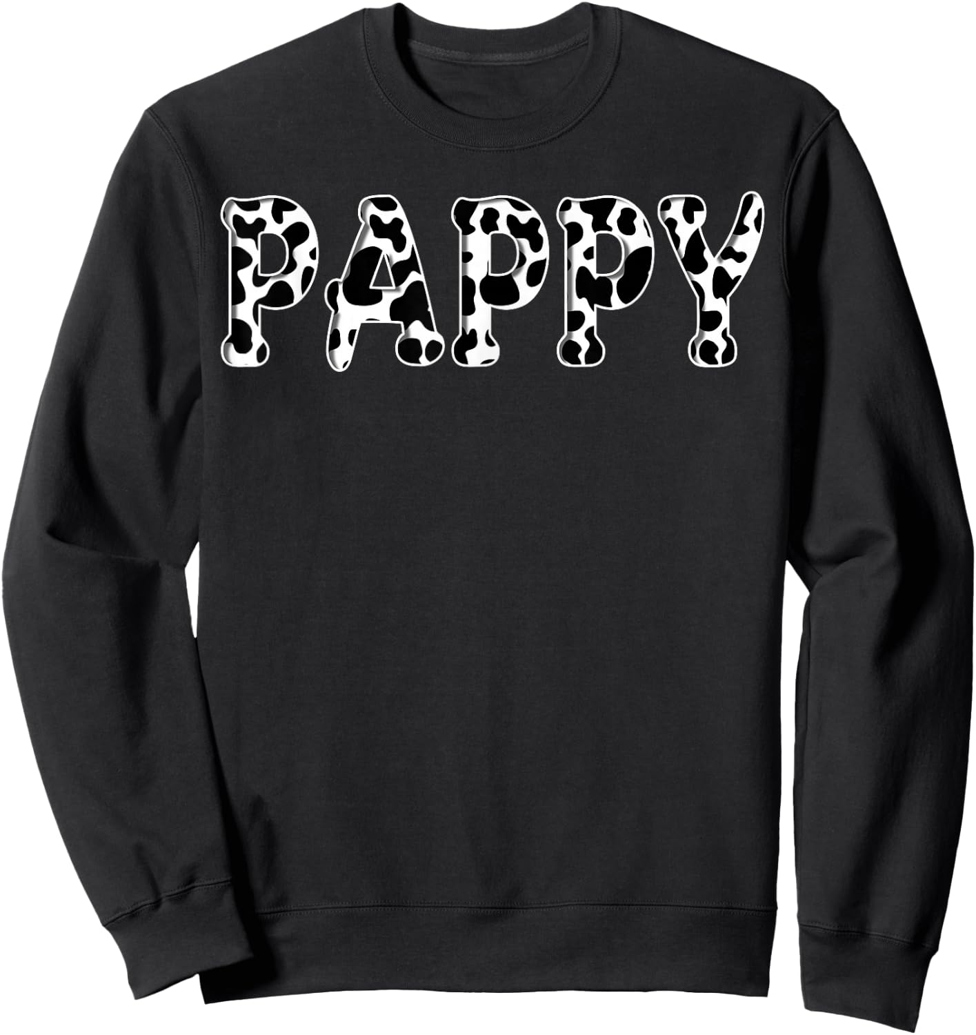 Cow Pappy Birthday Family Matching Girl Boy Farm Birthday Sweatshirt - Sweatshirt | Black