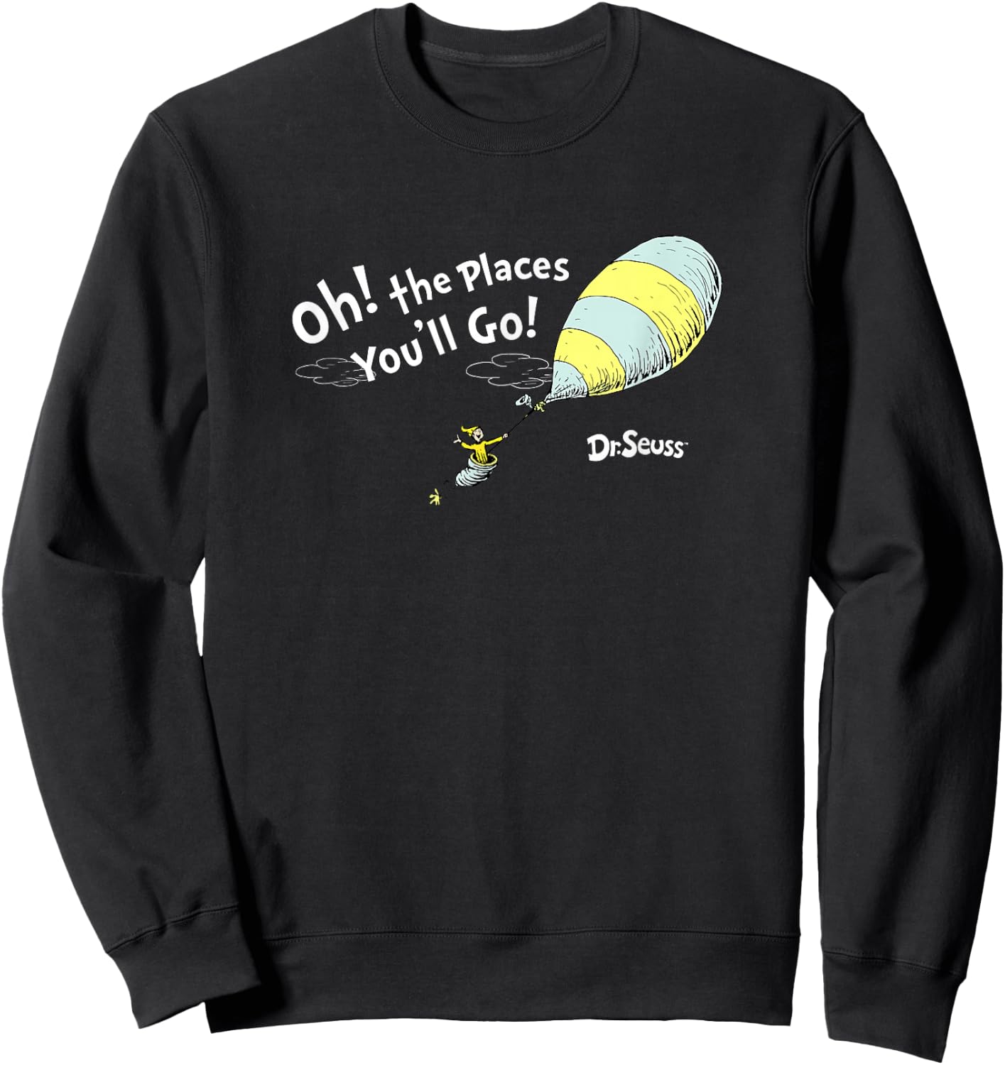 Dr. Seuss Oh The Places You'll Go! Sweatshirt - Sweatshirt | Black