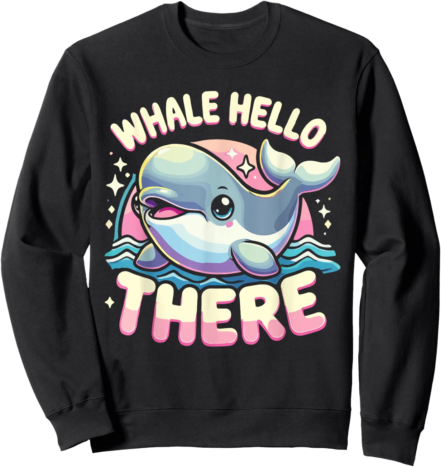 Beluga Whale Whale Hello There Sweatshirt - Sweatshirt | Black