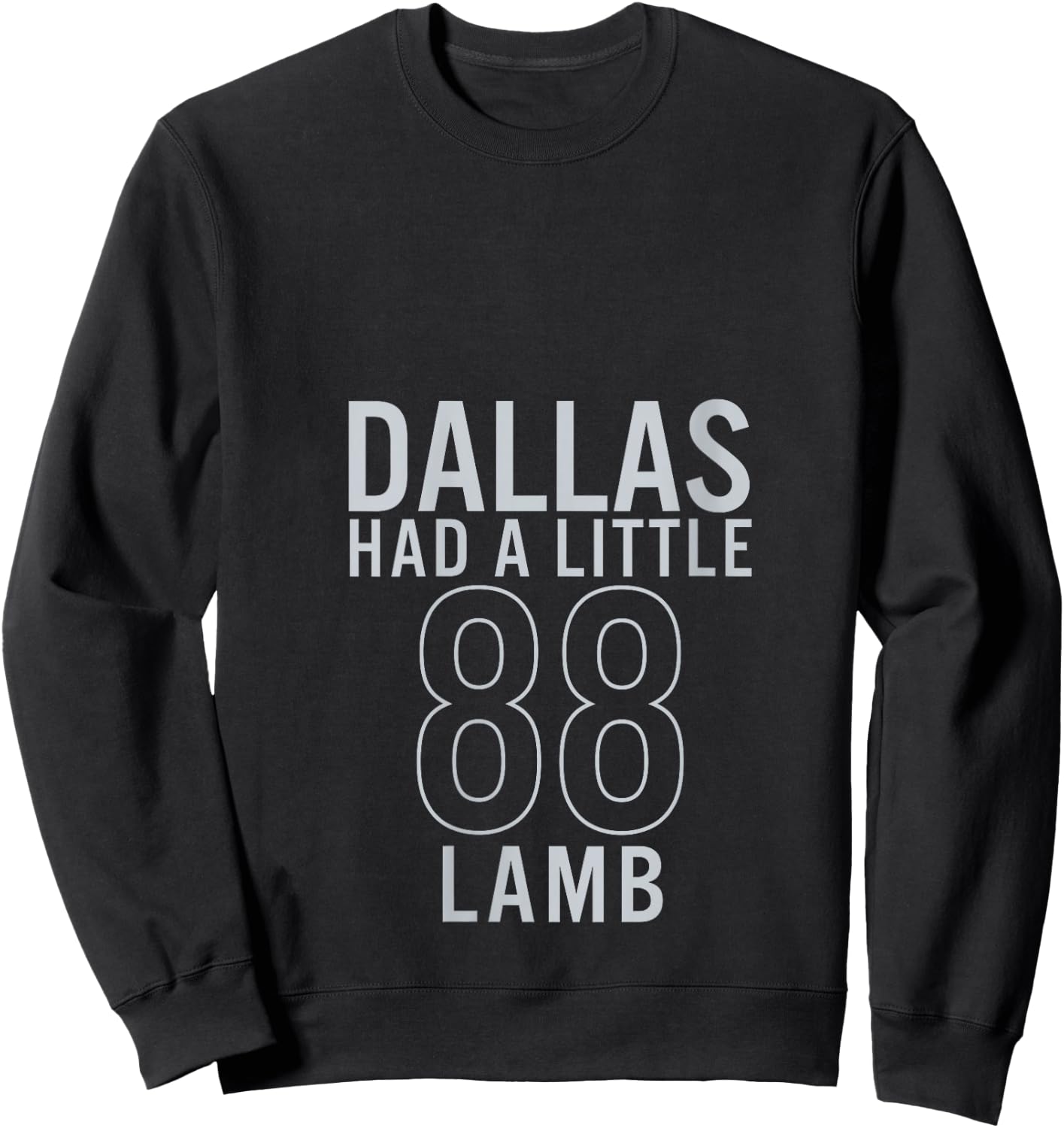 Dallas Had A Little Lamb V-Neck Sweatshirt - Sweatshirt | Black