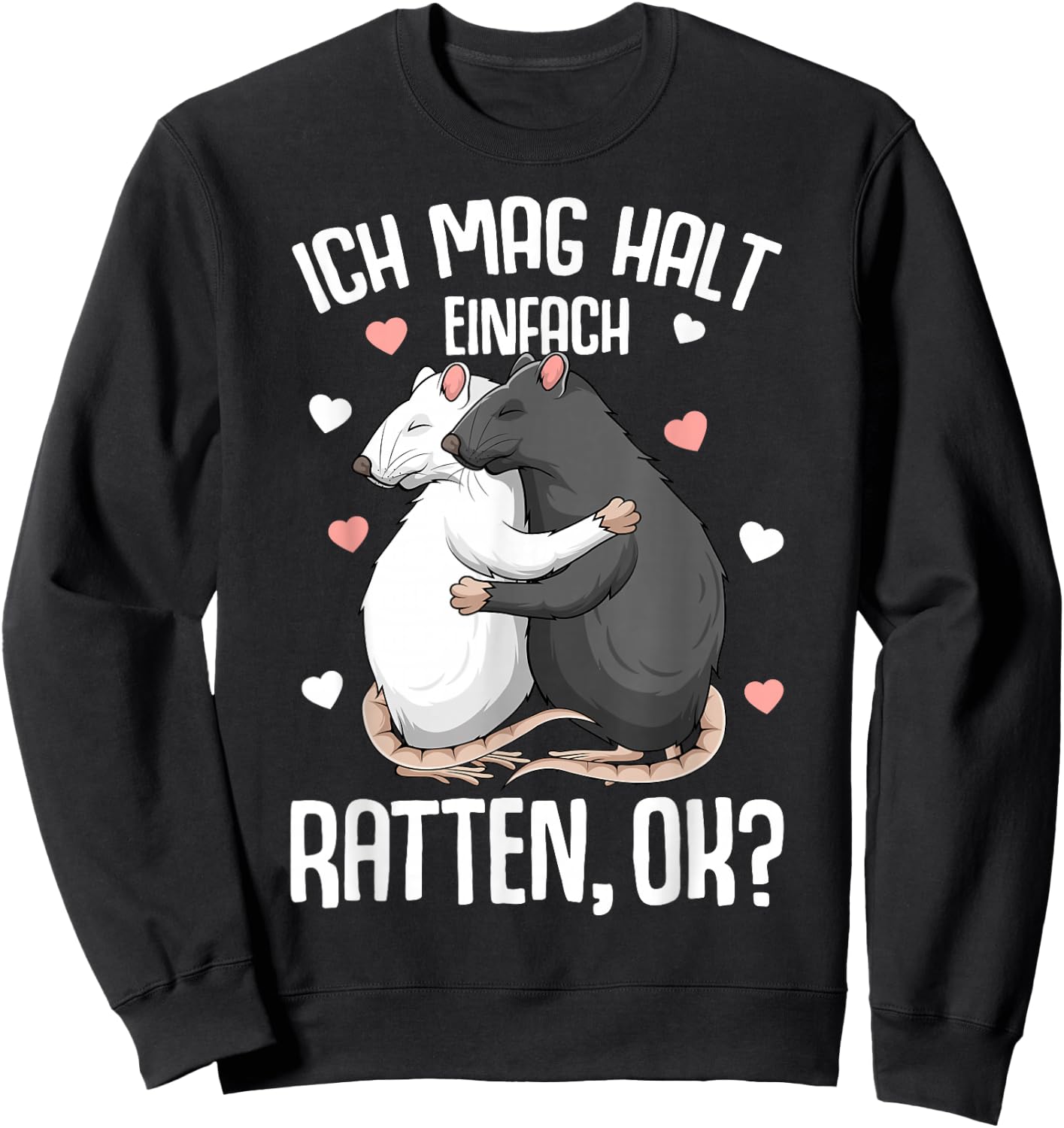 Ich mag halt rat house rat kids girls women's Sweatshirt - Sweatshirt | Black