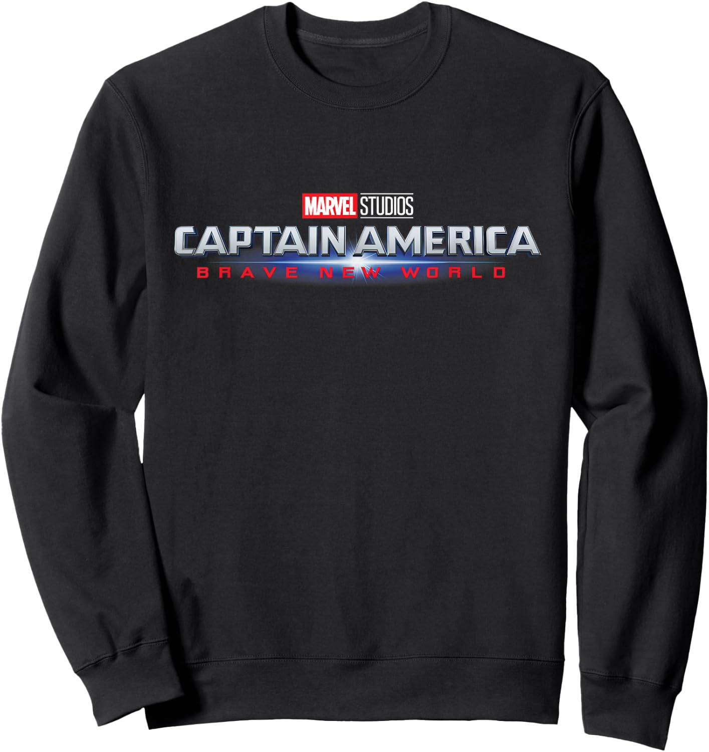 Marvel Studios Captain America: Brave New World Movie Logo Sweatshirt - Sweatshirt | Black
