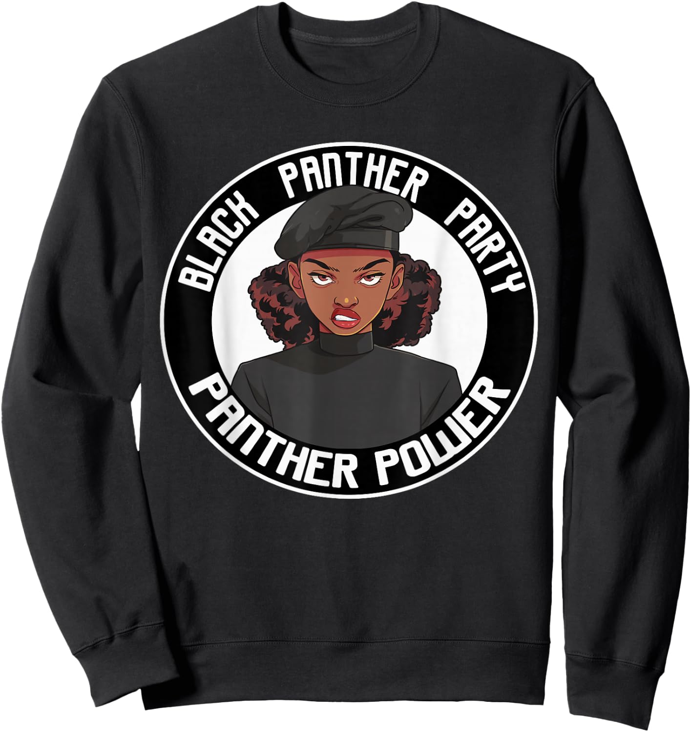 Black History Month Panther Party Logo Afro Hair 1966 Sweatshirt - Sweatshirt | Black