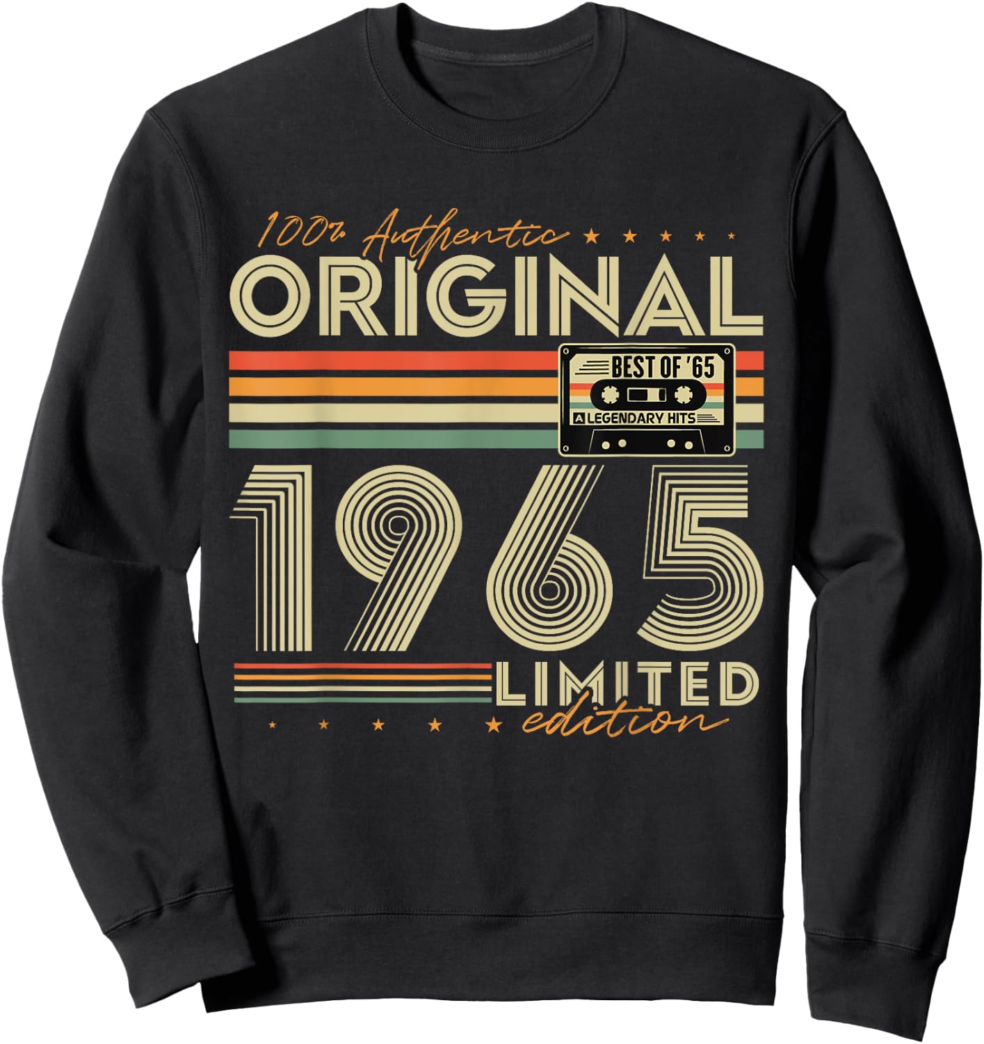 Original 1965 Vintage Gift 60th Birthday Man Woman Sweatshirt - Sweatshirt | Black