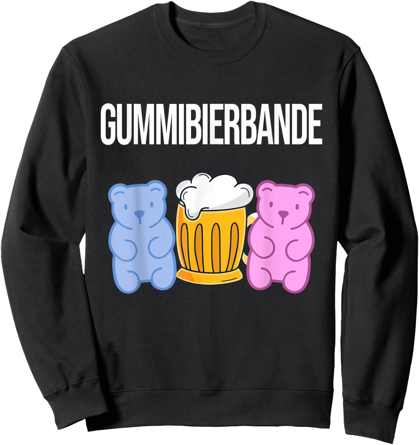 Gummibierbande - lustiges Sauf Party Urlaub Malle Gruppen Sweatshirt - Sweatshirt | Black