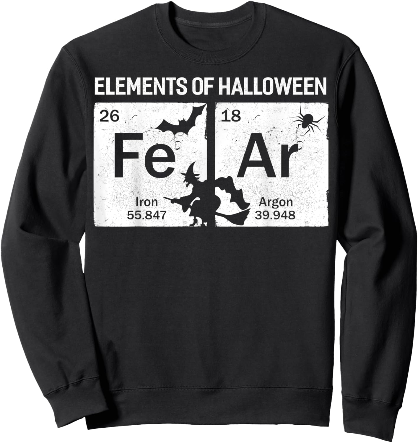 Fe Ar, Element Of Halloween Science Sweatshirt - Sweatshirt | Black