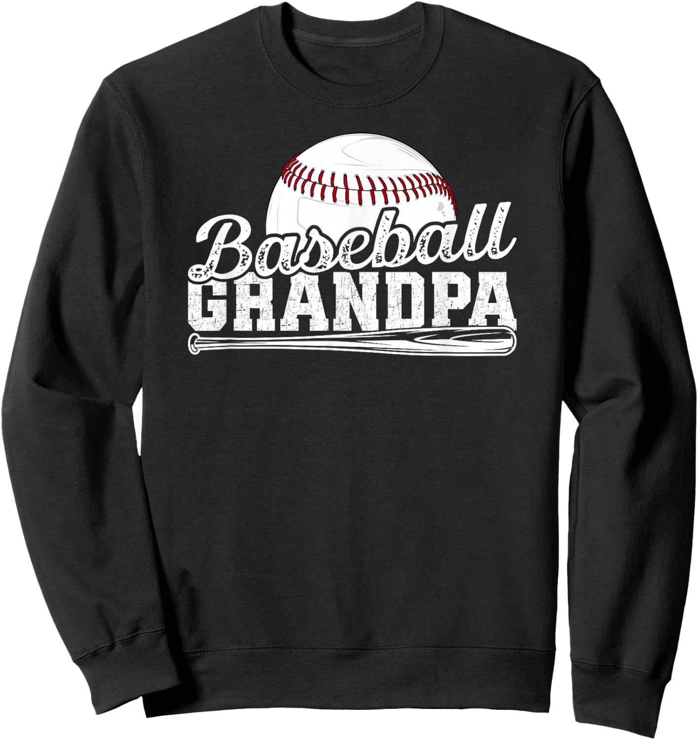 Baseball Grandpa Of A Baseball Player Grandpa Sweatshirt - Sweatshirt | Black