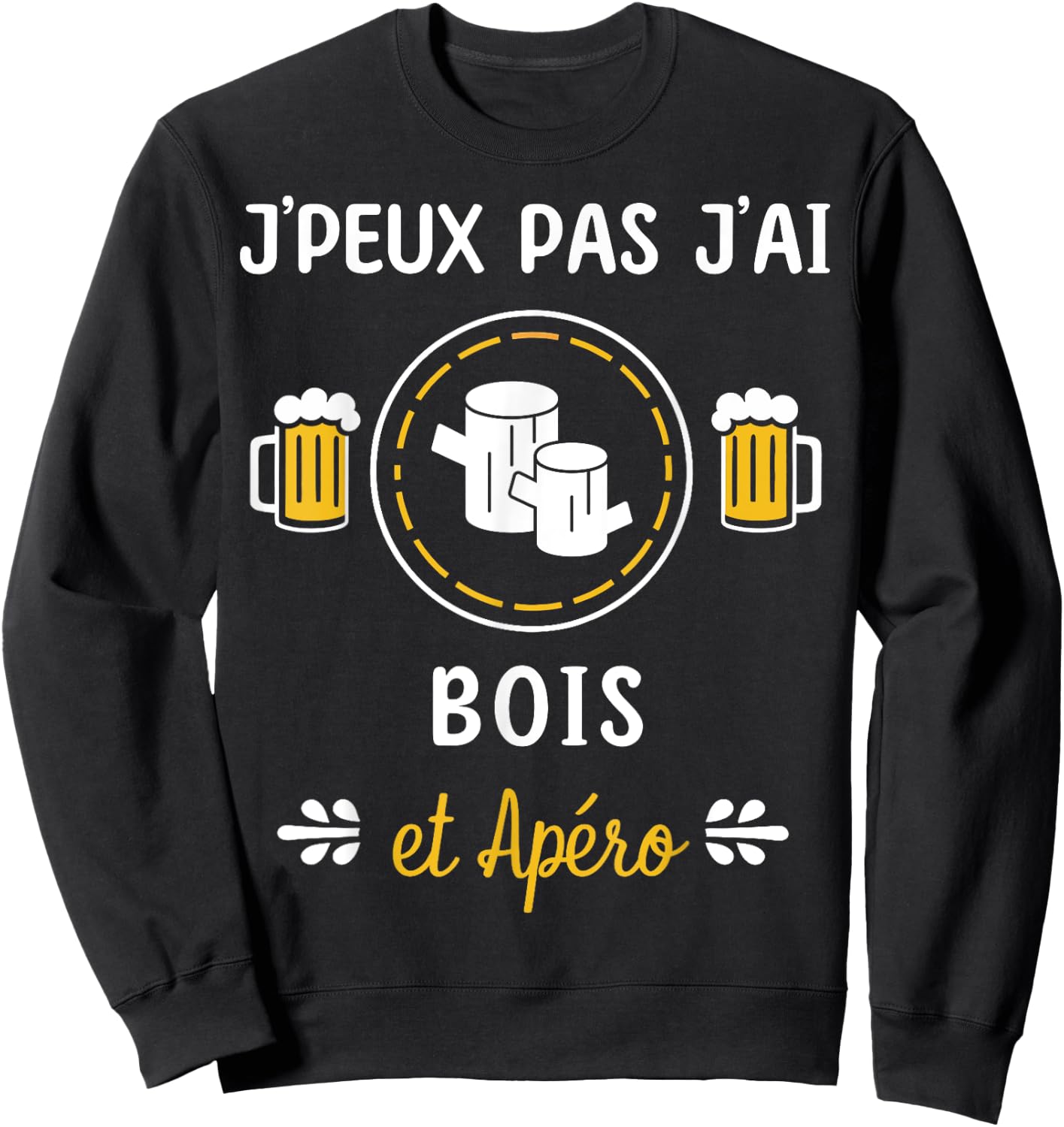 Je peux pas j'ai Bois , Black, S Sweatshirt - Sweatshirt | Black