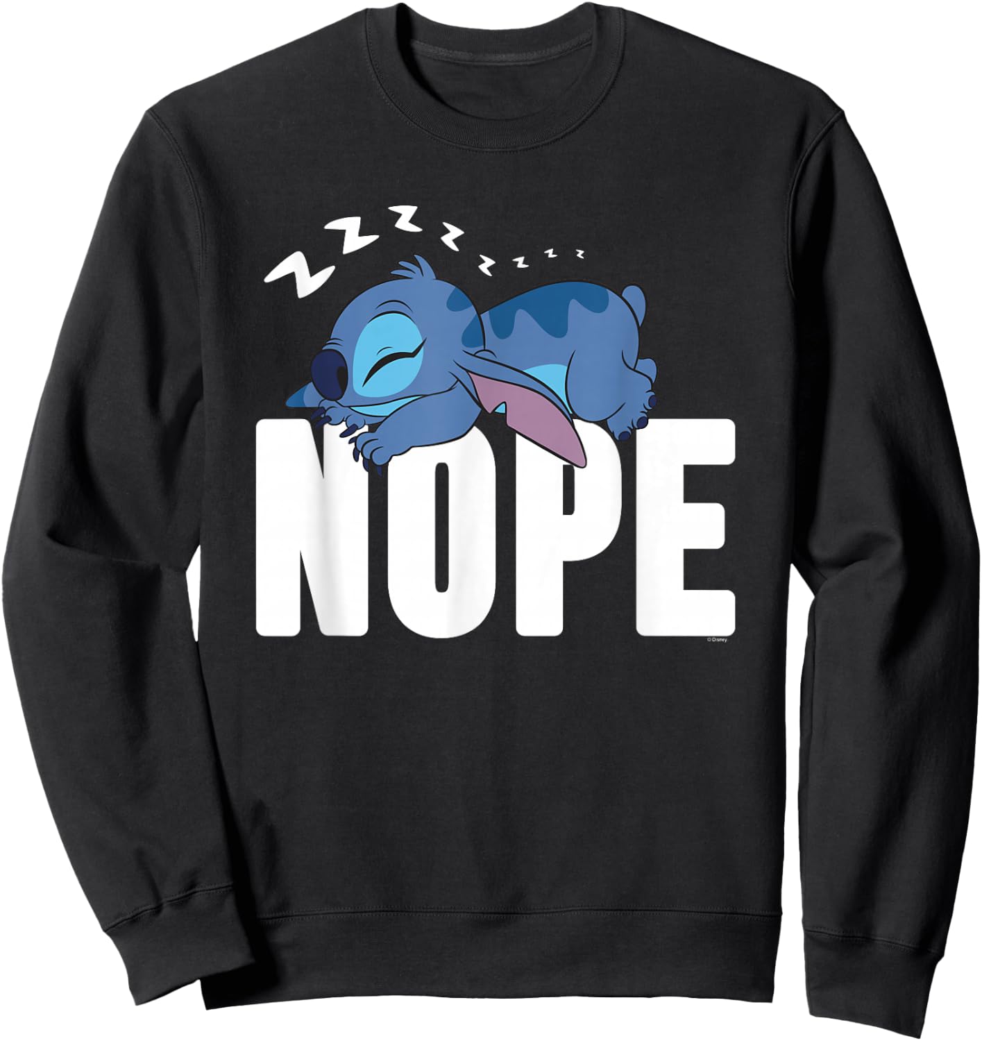 Lilo And Stitch Nope Nightdress , black Sweatshirt - Sweatshirt | Black