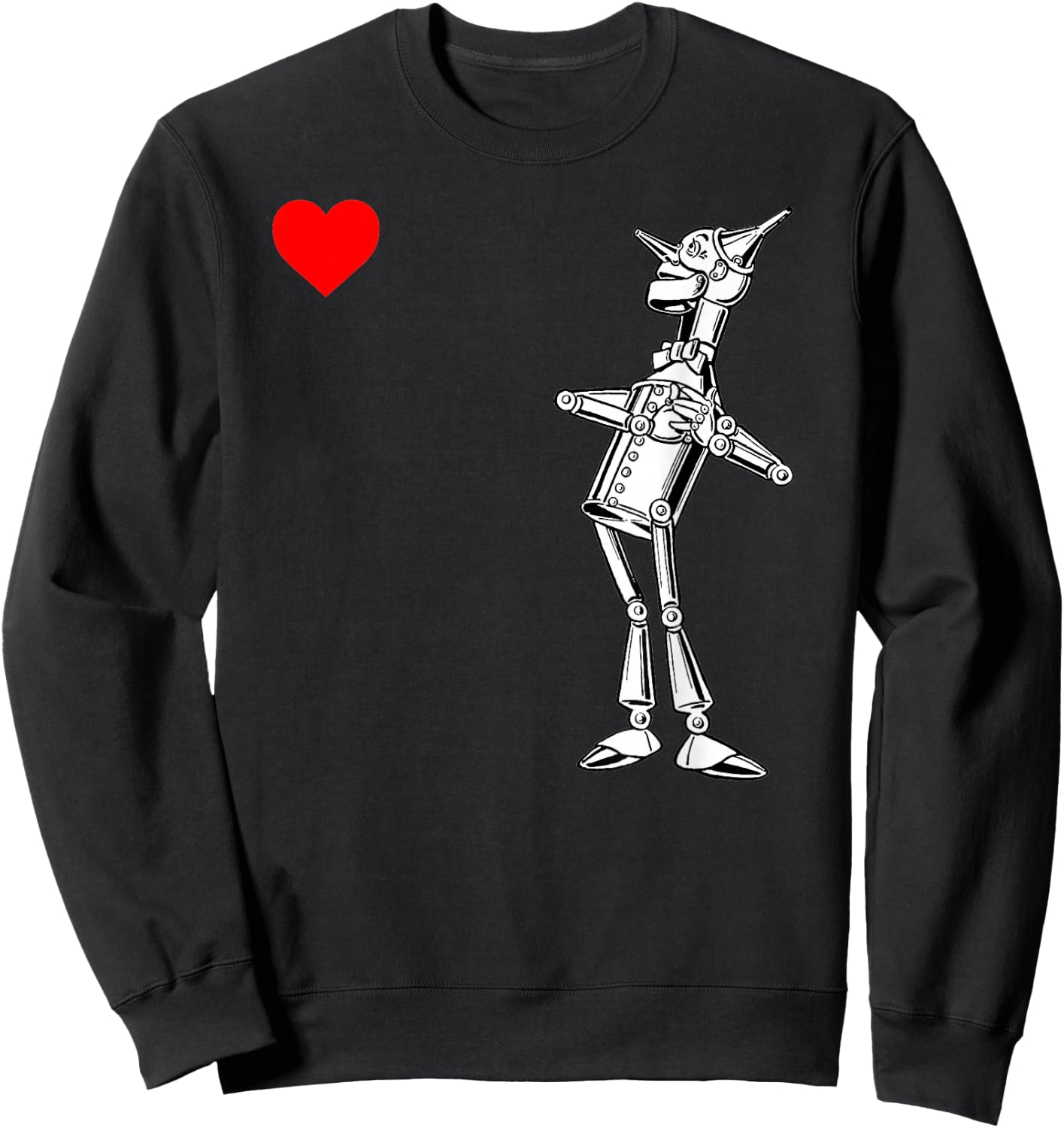 Cute OZ Heart Shirt-The Wizard of OZ Tin Man Sweatshirt - Sweatshirt | Black