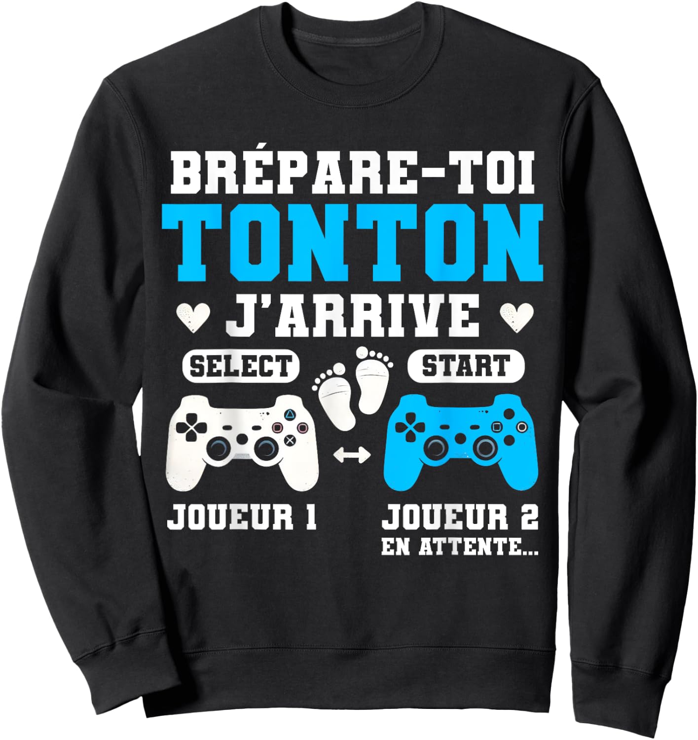Future Tonton Male Gamer Annonce Grossesse Future Uncle Player Sweatshirt - Sweatshirt | Black