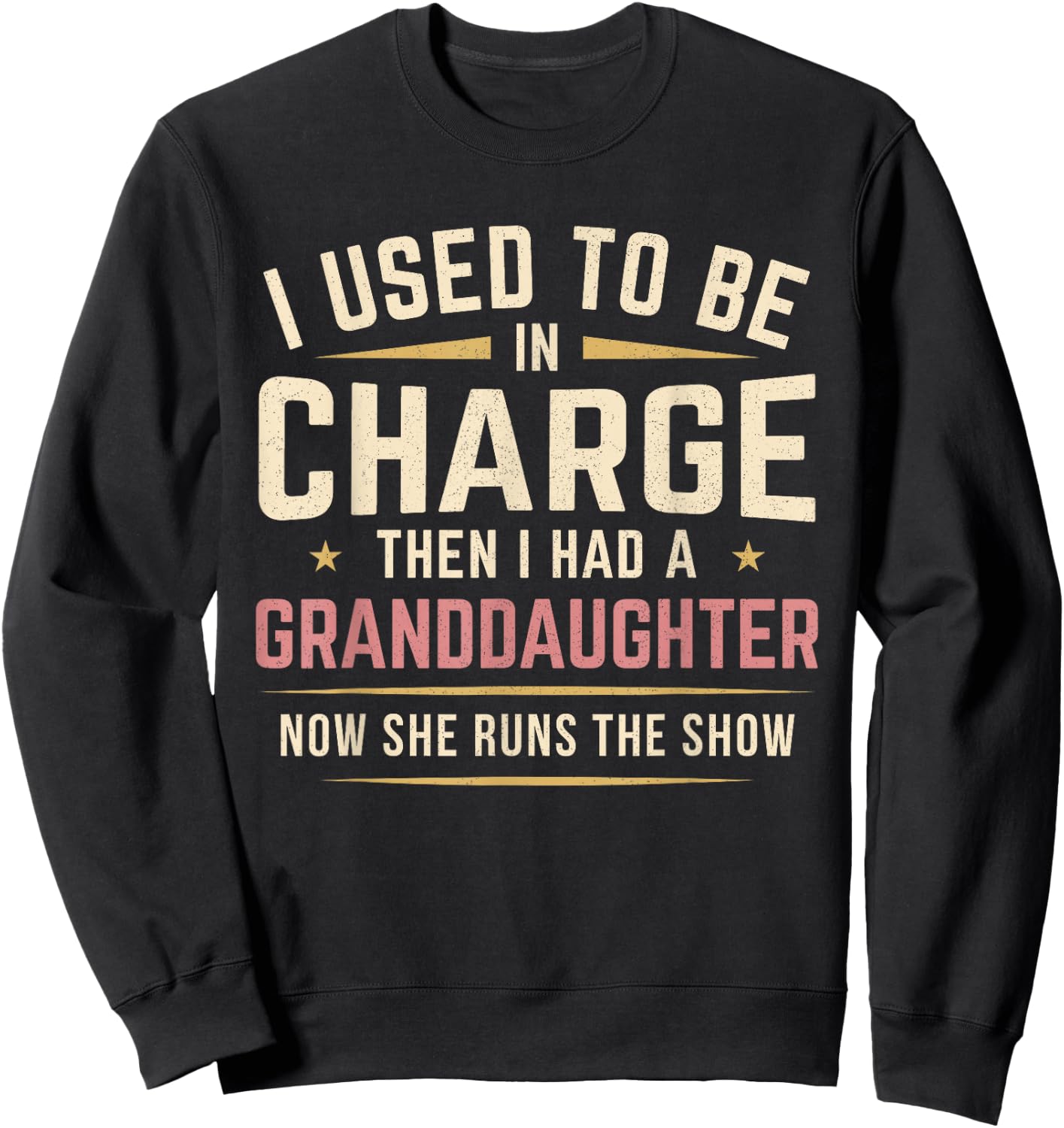 I Used to Be in Charge Then I Had A Granddaughter Sweatshirt - Sweatshirt | Black