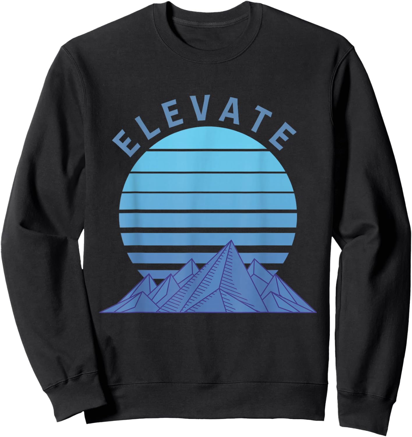 Elevate Blue , black Sweatshirt - Sweatshirt | Black