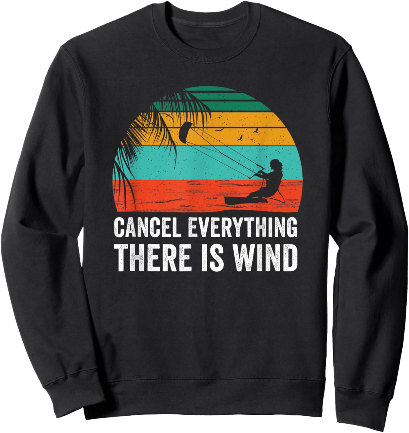 Kitesurf Kitesurfing Kiteboard Kite Surfing Kiteboarding Sweatshirt - Sweatshirt | Black