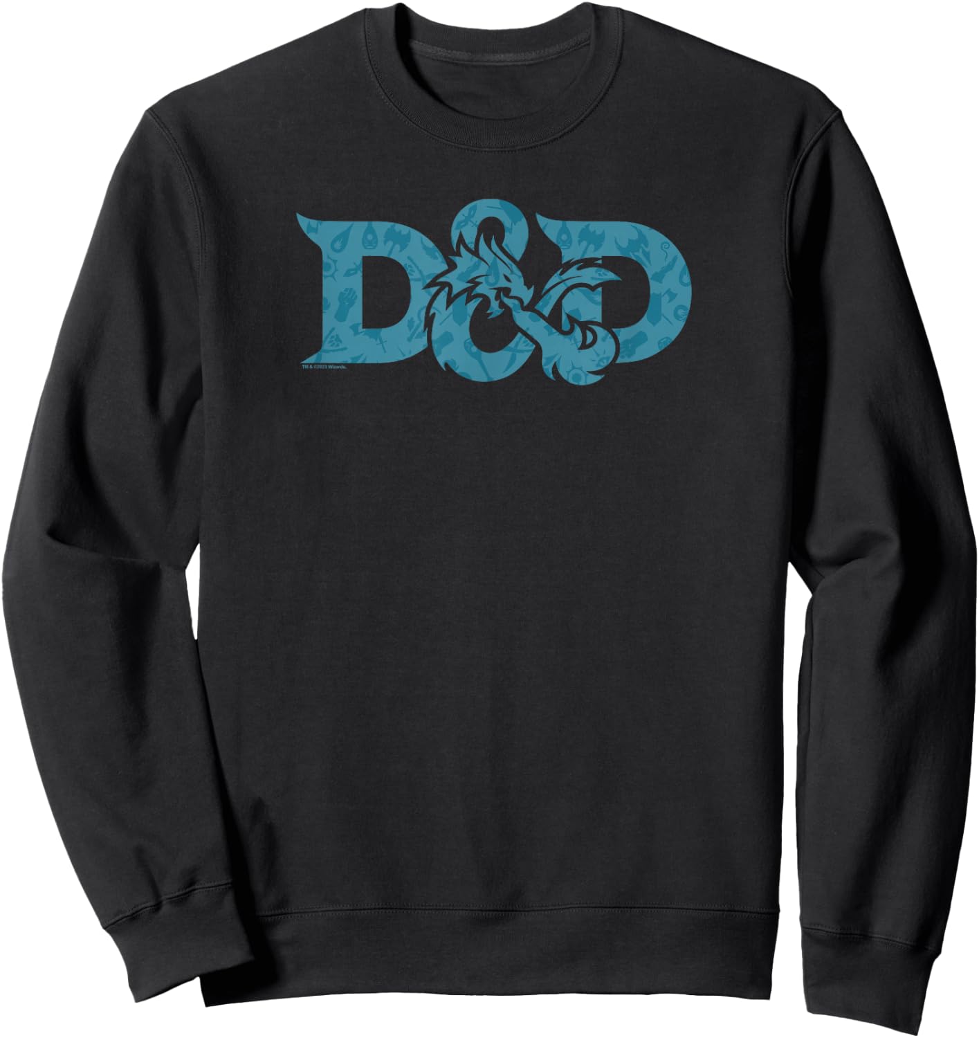 Dungeons & Dragons DND Official Icons Logo Sweatshirt - Sweatshirt | Black