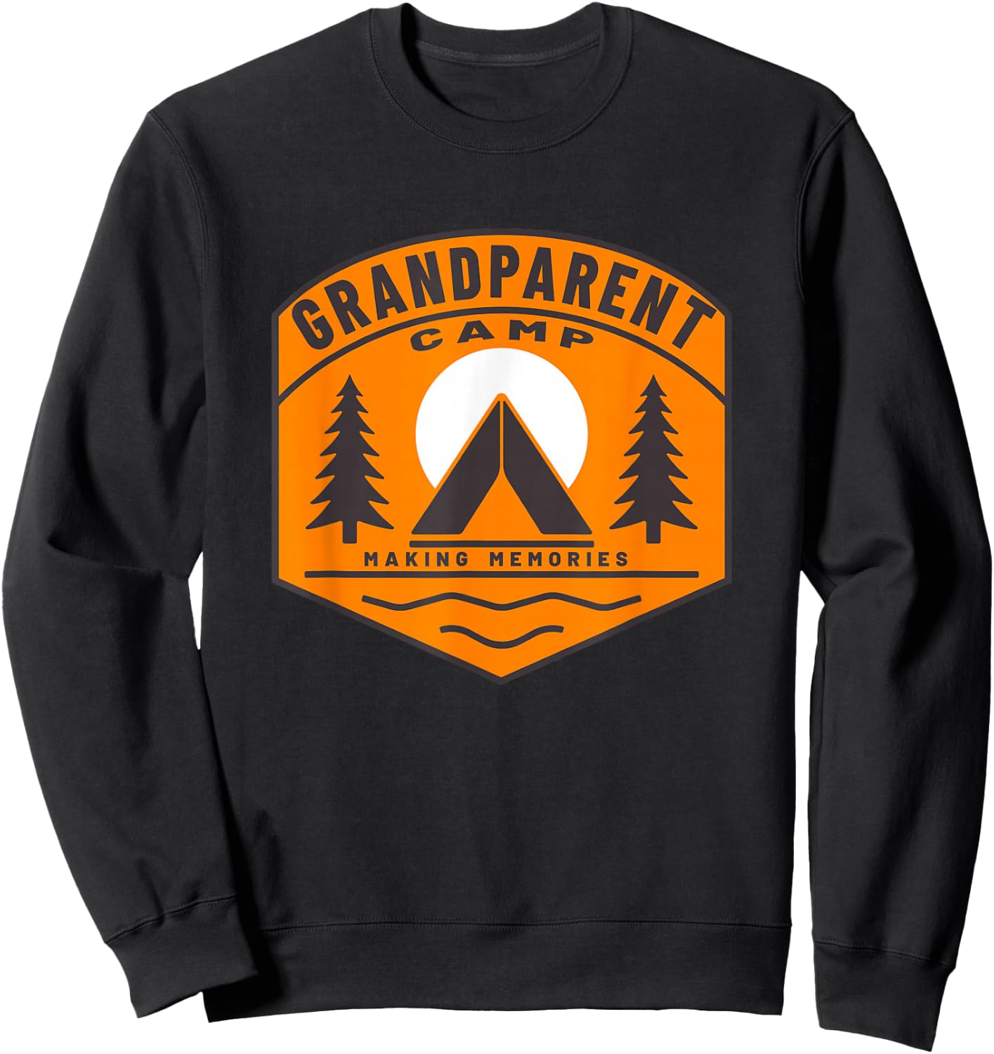 Grandparent Camp Fun Family Cousin Camping Grandchildren Sweatshirt - Sweatshirt | Black