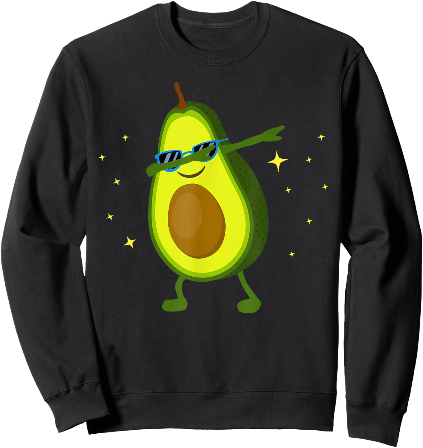 Dabbing Avocado Dabbing Fruit Shirts Vegan Avocado Sweatshirt - Sweatshirt | Black
