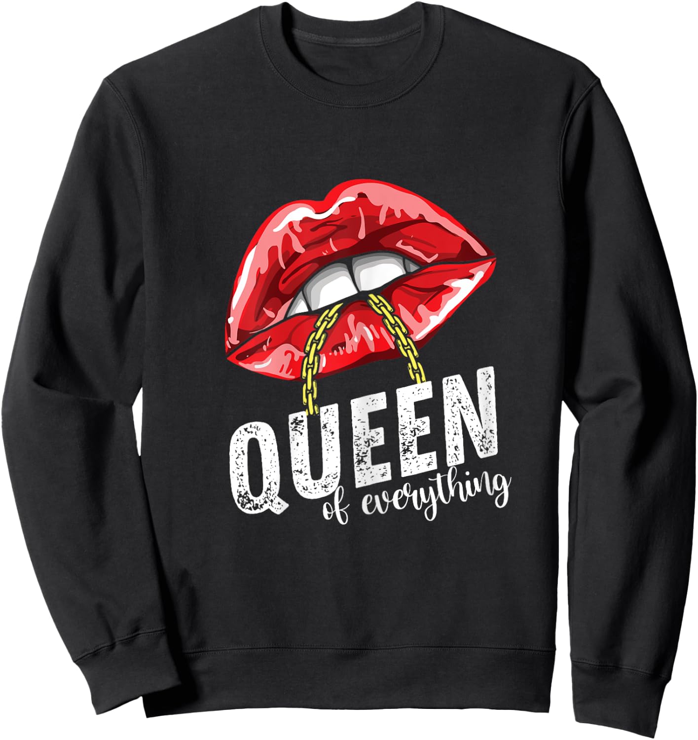 Queen Of Everything Sexy Damen-Lippen, Rot Sweatshirt - Sweatshirt | Black