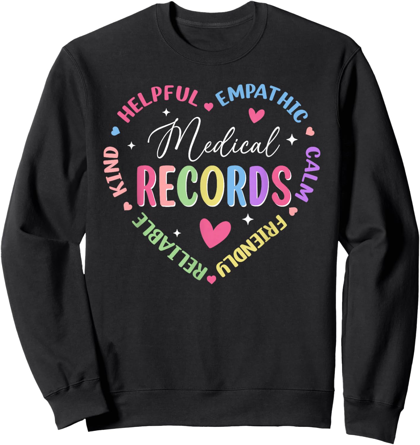 Medical Records Appreciation Circle Medical Records Director Sweatshirt - Sweatshirt | Black