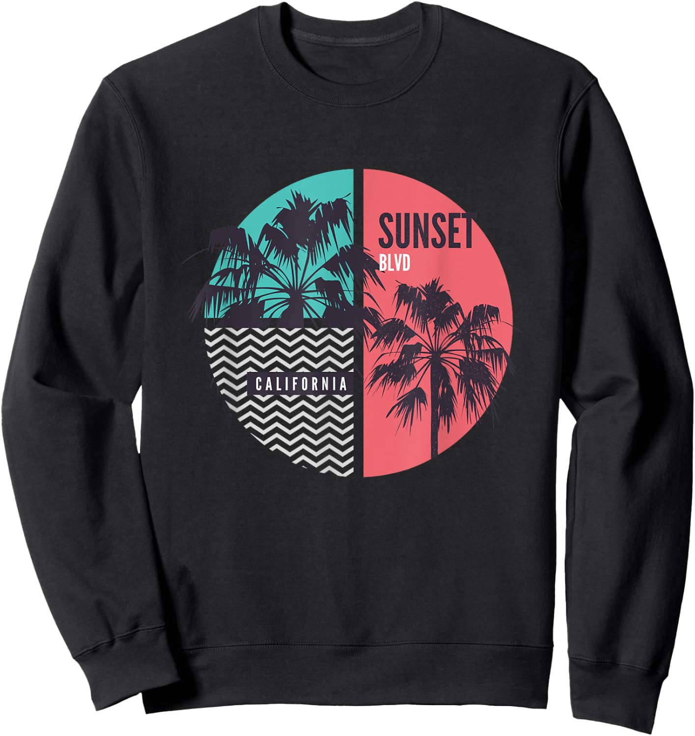 Sunset Blvd Kalifornien Sweatshirt - Sweatshirt | Black