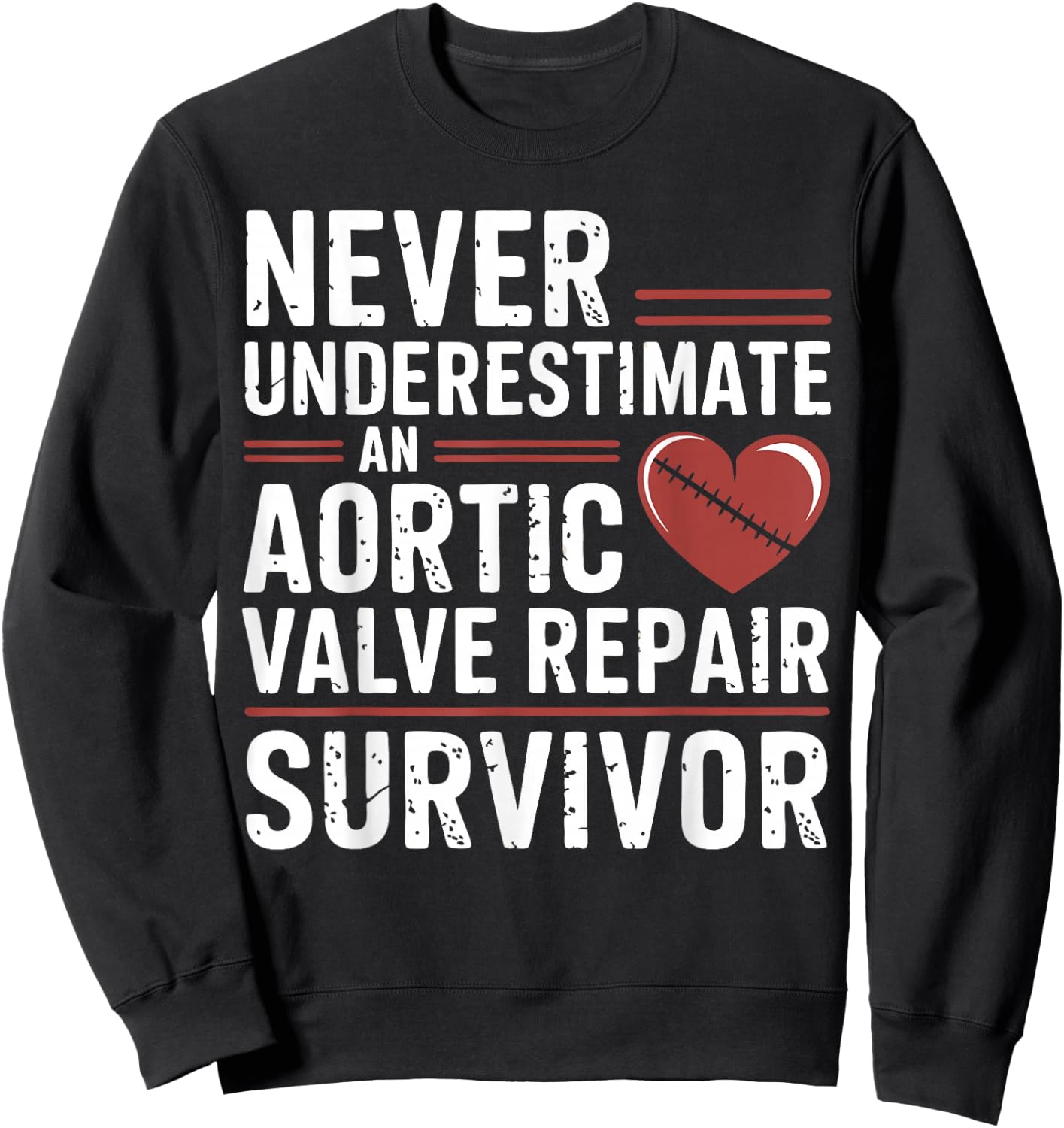 Aortic Valve Repair Survivor Sweatshirt - Sweatshirt | Black