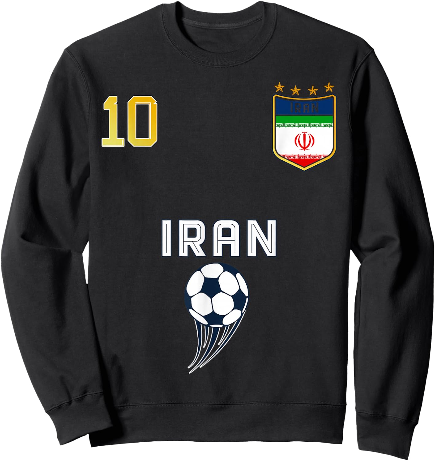 Retro Iran Flag Iranian Pride Lovers Sweatshirt - Sweatshirt | Black
