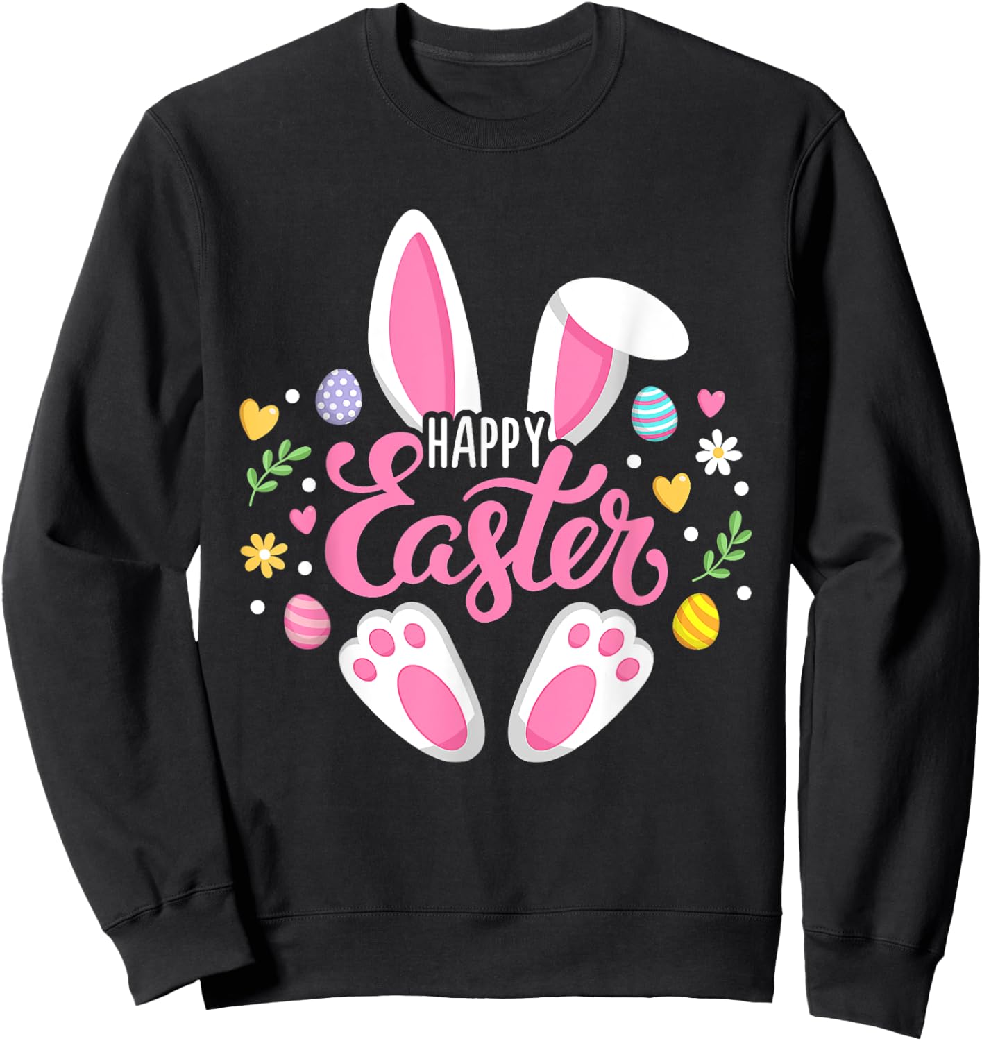 Dabbing Rabbit Easter Day Eggs Dab Boys Girls Kid gift bunny Sweatshirt - Sweatshirt | Black
