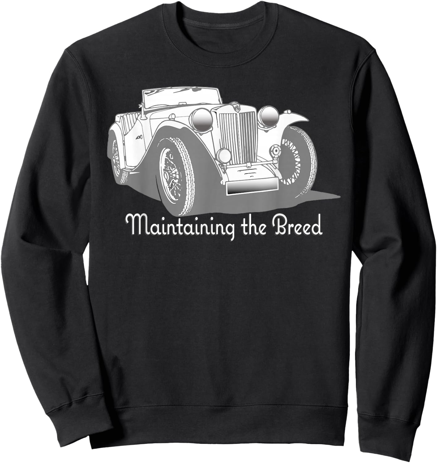 Classic MG TC Roadster Sweatshirt - Sweatshirt | Black