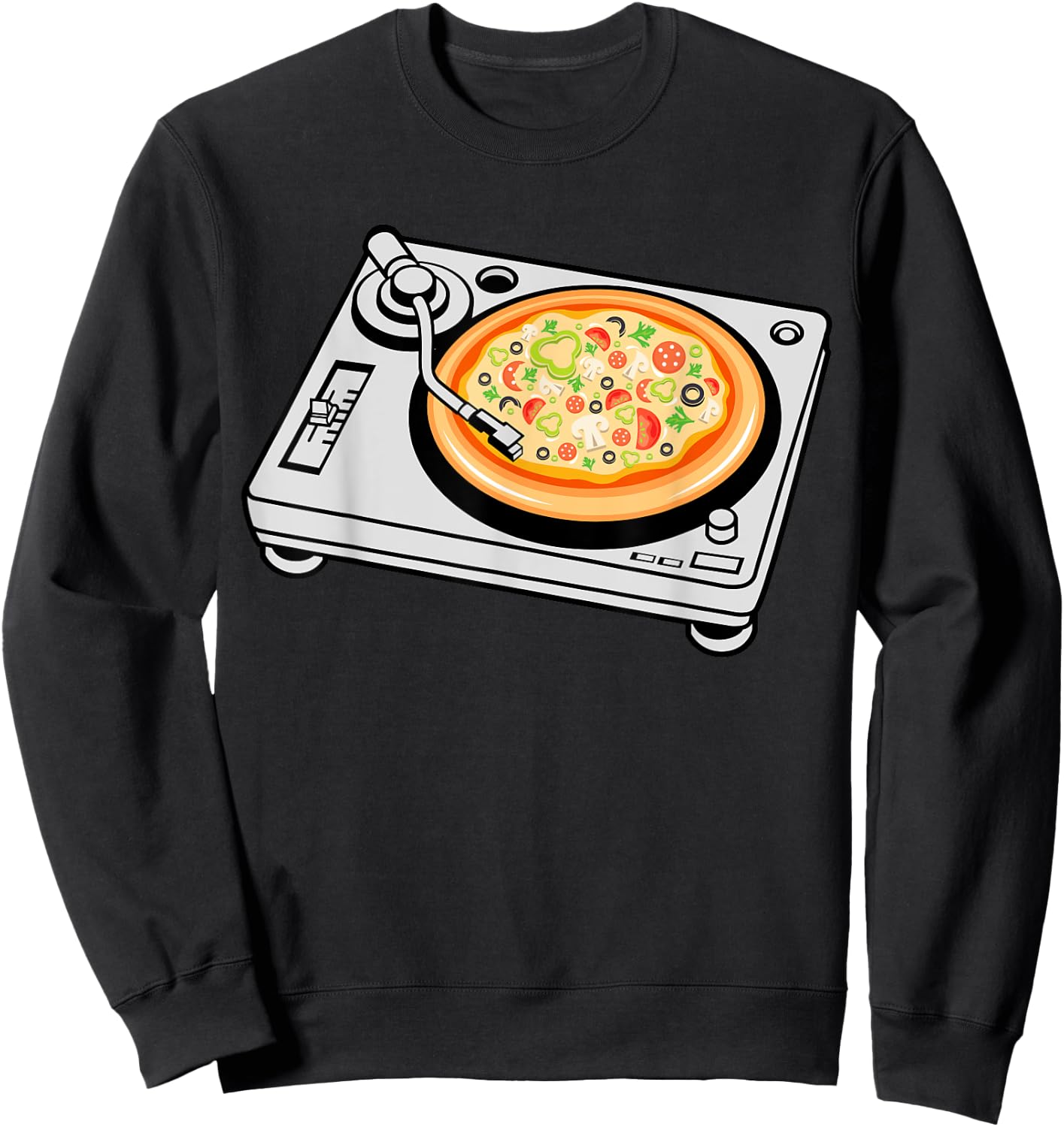 Pizza DJ Disc Jockey Sweatshirt - Sweatshirt | Black