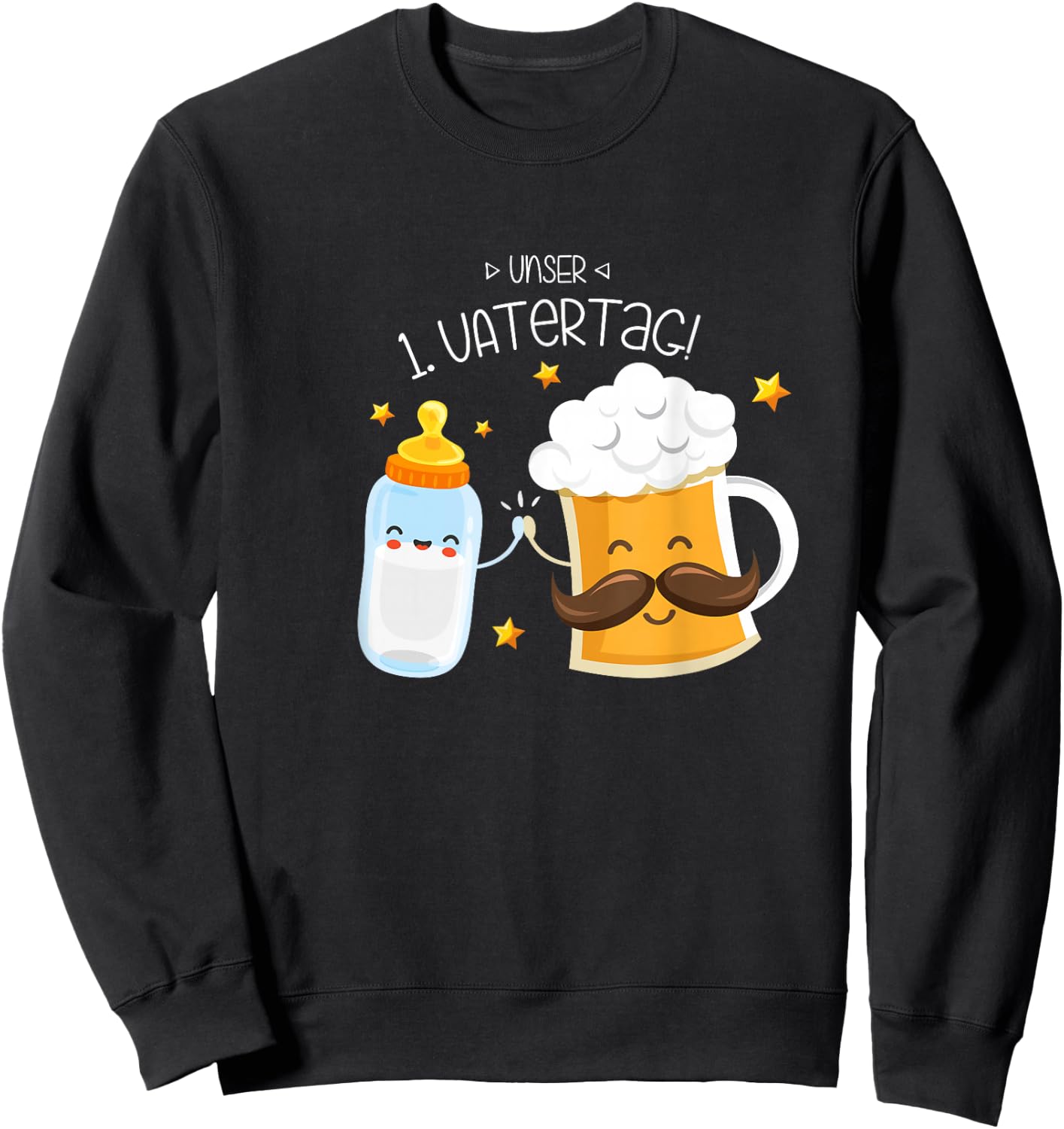 Unser erster Vatertag - Partnermotiv für Papa & Baby Sweatshirt - Sweatshirt | Black