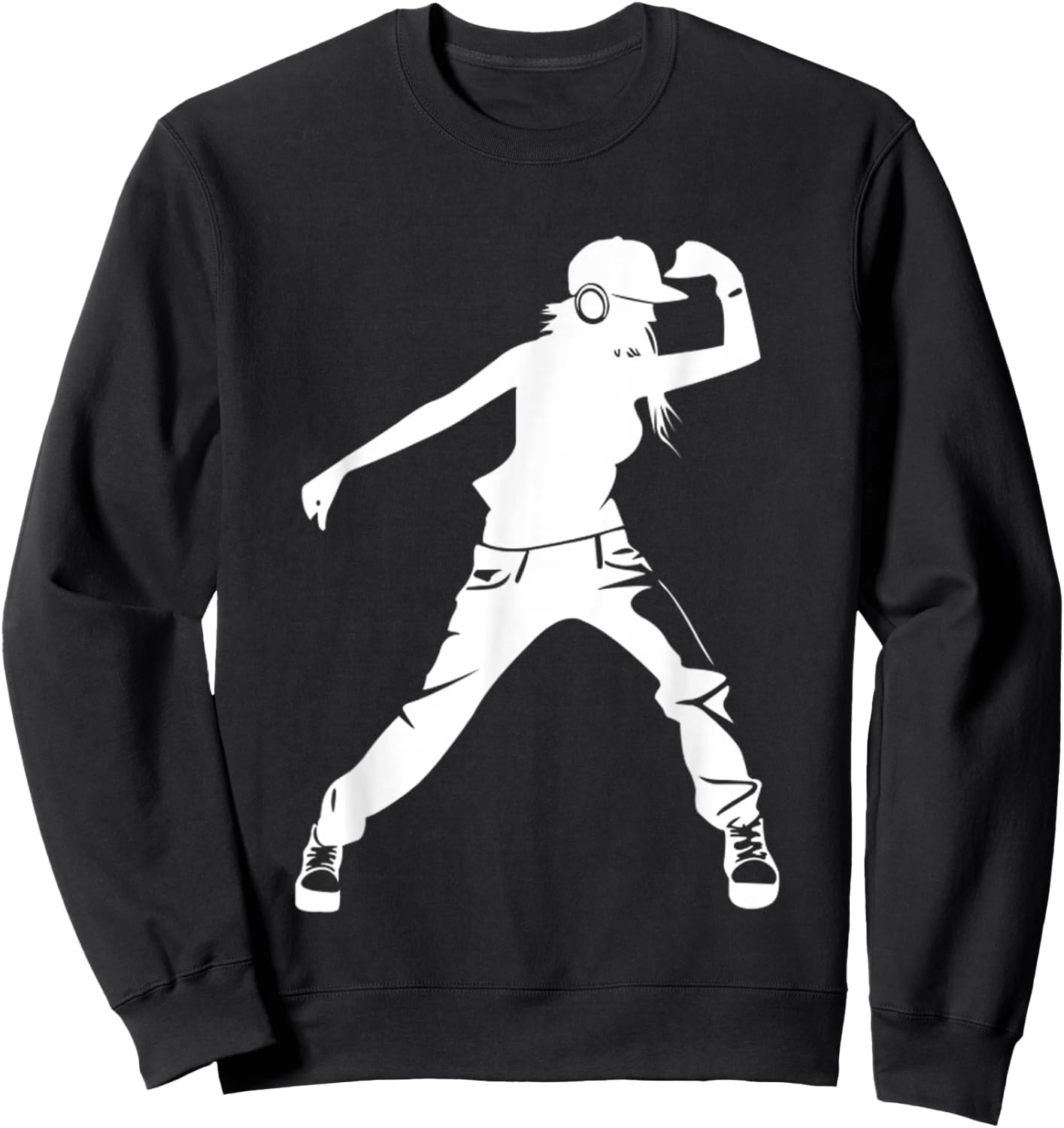 Girl Loves to Dance Hip Hop - Hiphop Dancer Breakdancing Sweatshirt - Sweatshirt | Black