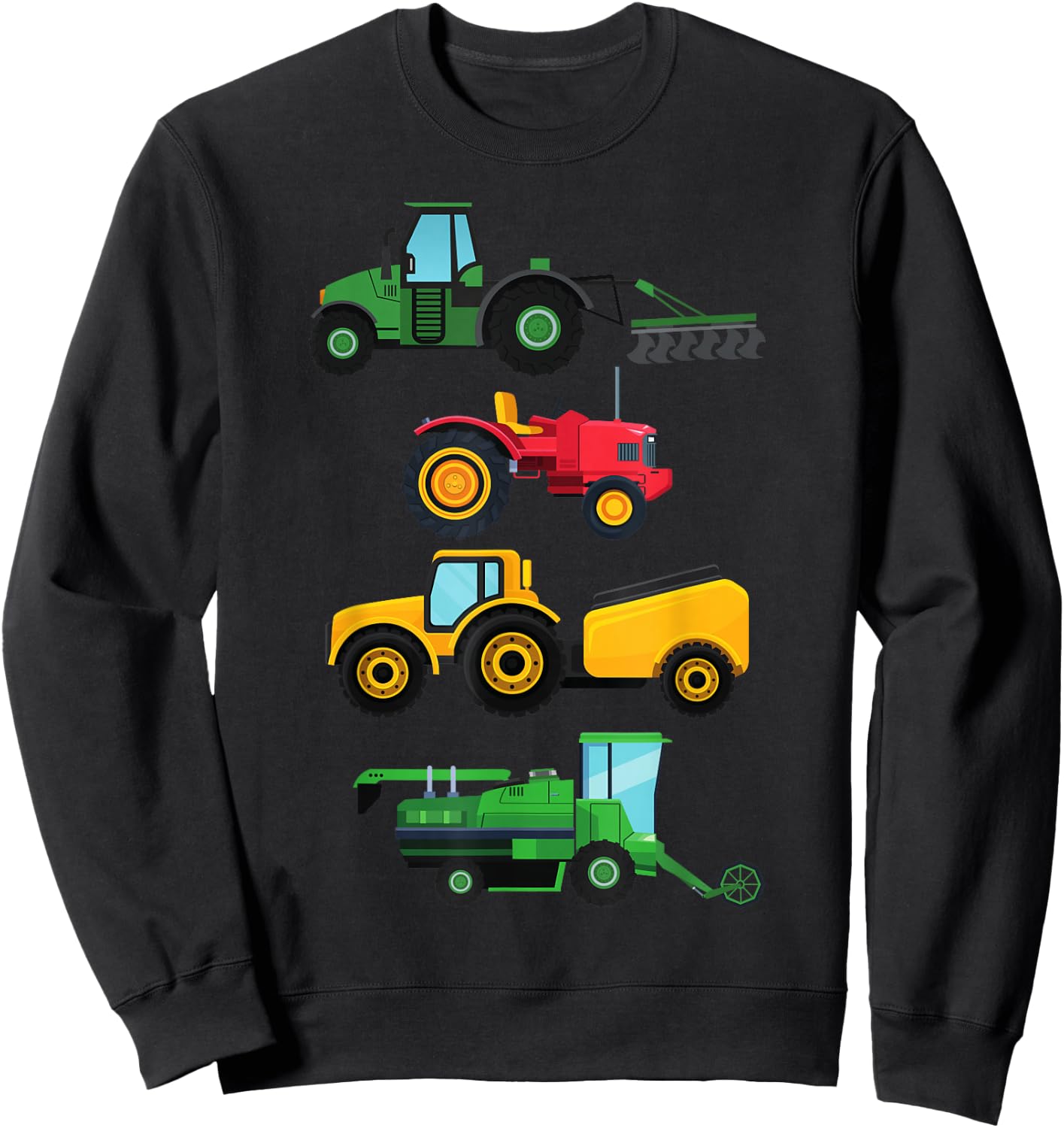 4 Traktoren & Landmaschinen Mähdrescher Jungen Geschenk Sweatshirt - Sweatshirt | Black