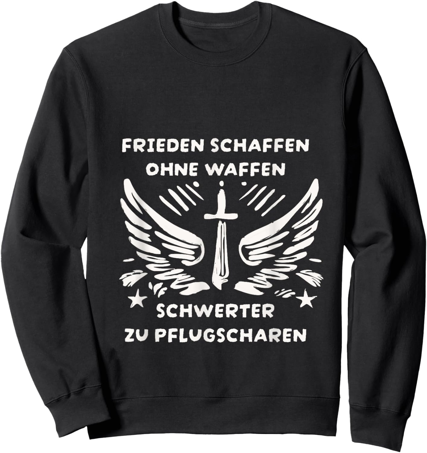 Frieden schaffen ohne Waffen Schwerter zu Pflugscharen Sweatshirt - Sweatshirt | Black