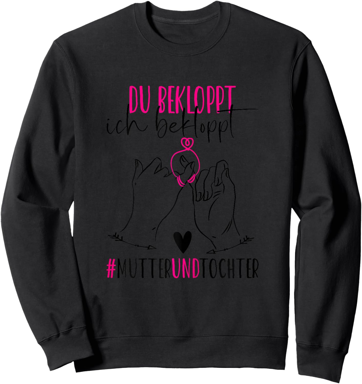 Partner look Mother Daughter Family Mum Daughter Outfit , White, s Sweatshirt - Sweatshirt | Black