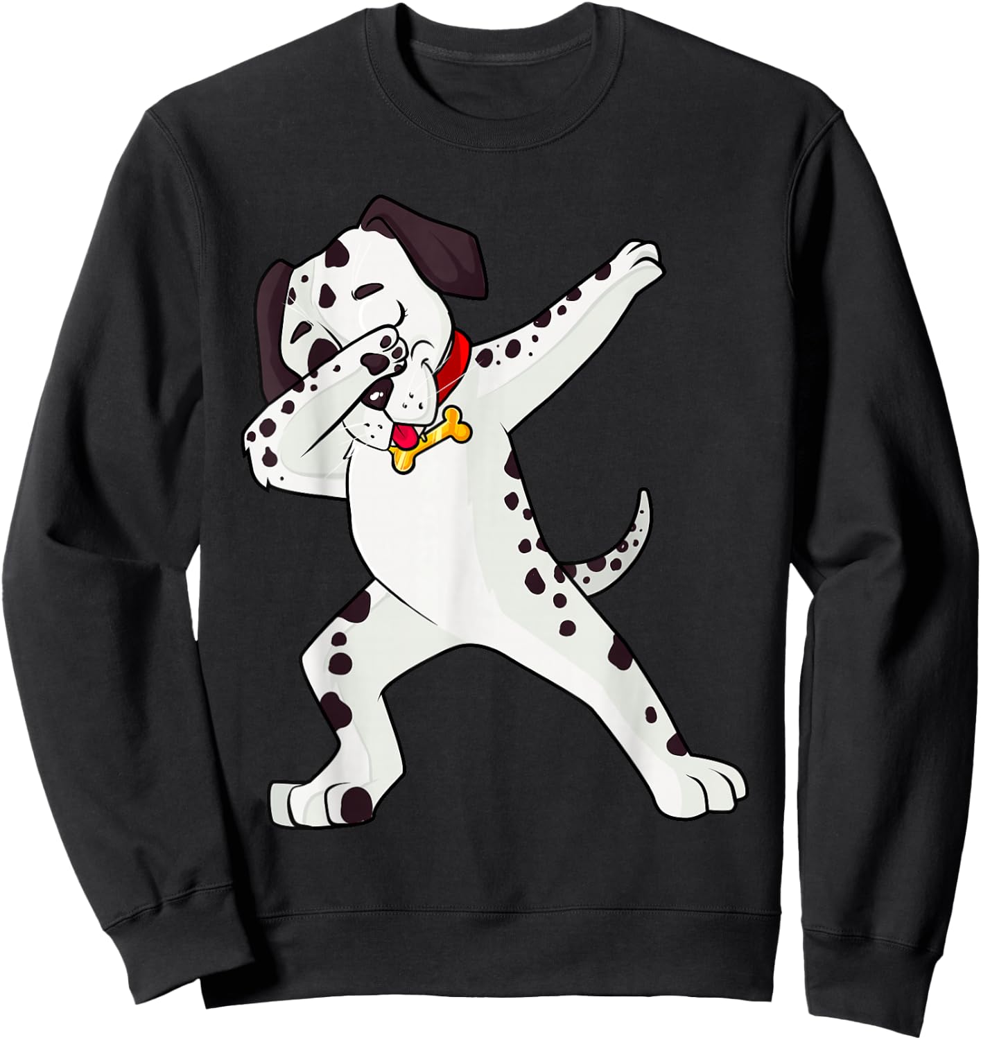 Cool Dabbing Animals Gift Shop Dabbing Dalmatian Dog Puppy -Adults Black Short Sleeve Small Sweatshirt - Sweatshirt | Black