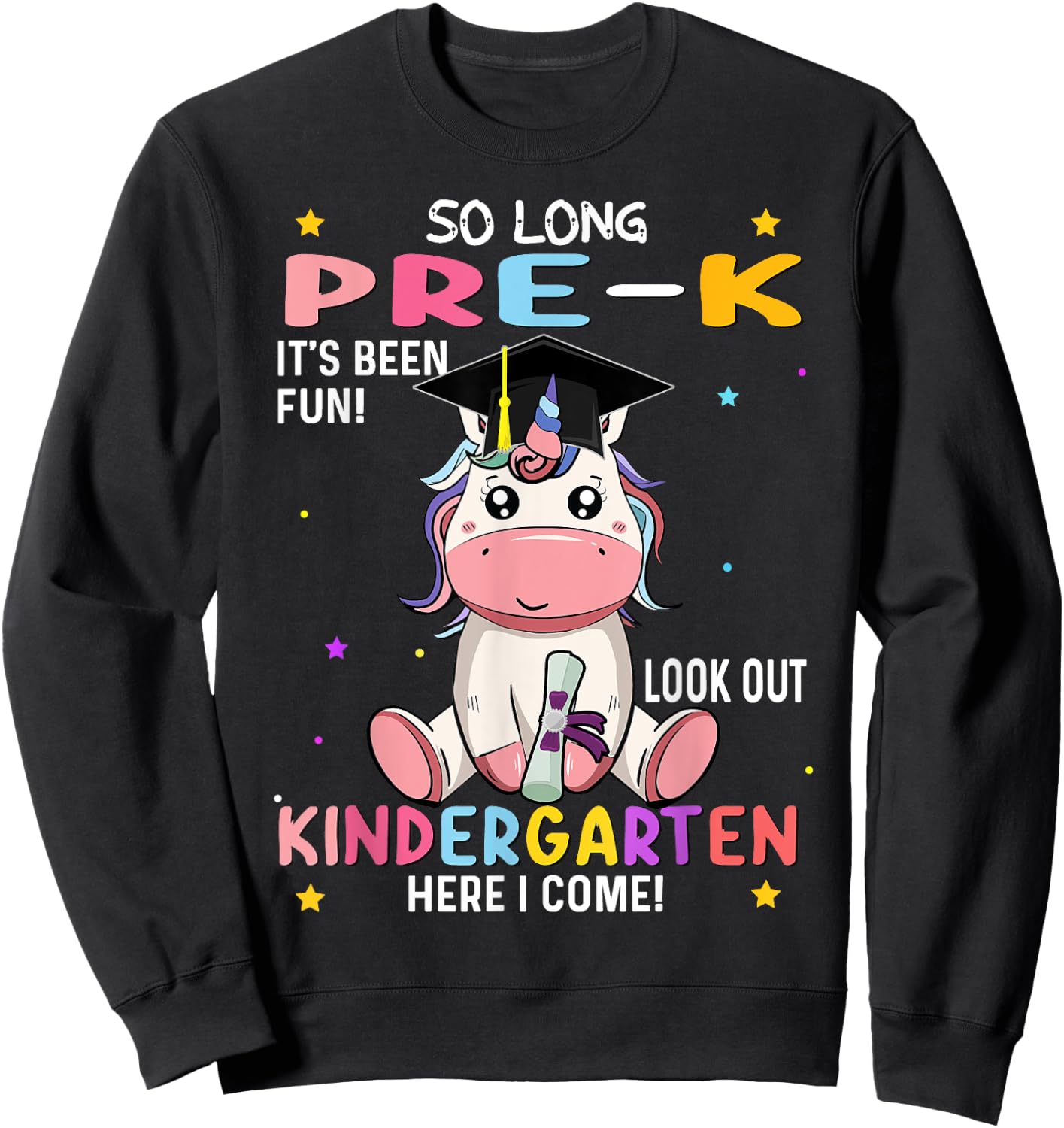 So Long pre k graduation 2025 look out Kindergarten girls Sweatshirt - Sweatshirt | Black