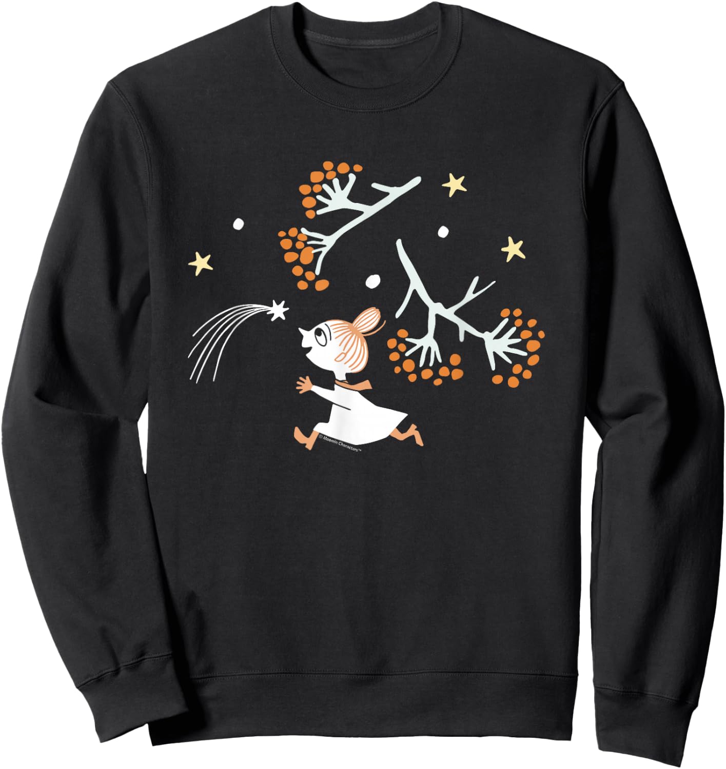 Mumin Little My Shooting Star Herbst Winter Sweatshirt - Sweatshirt | Black